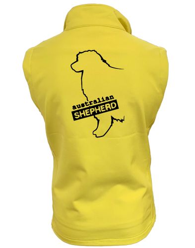 Female Australian Shepherd Softshell Jacket Yellow (Black)