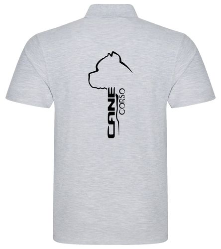 Unisex Cane Corso Polo Shirt Heather Grey (Black)