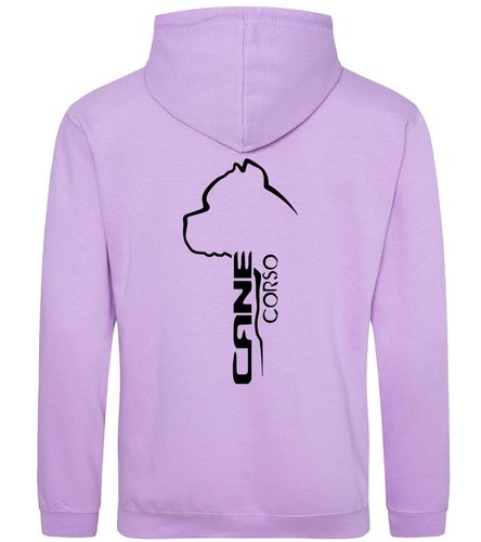 Unisex Cane Corso Pullover Hoodie Lavender (Black)