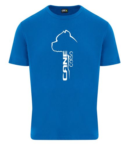 Unisex Cane Corso Roundneck T-Shirt Sapphire Blue (White)