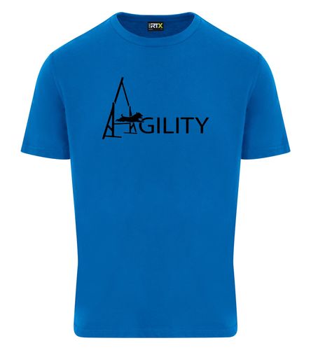 Unisex Agility Roundneck T-Shirt Sapphire Blue (Black)