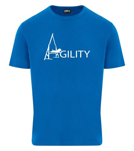 Unisex Agility Roundneck T-Shirt Sapphire Blue (White)