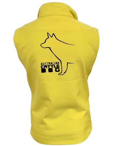 Unisex Australian Cattle Dog Softshell Jacket Yellow (Black)