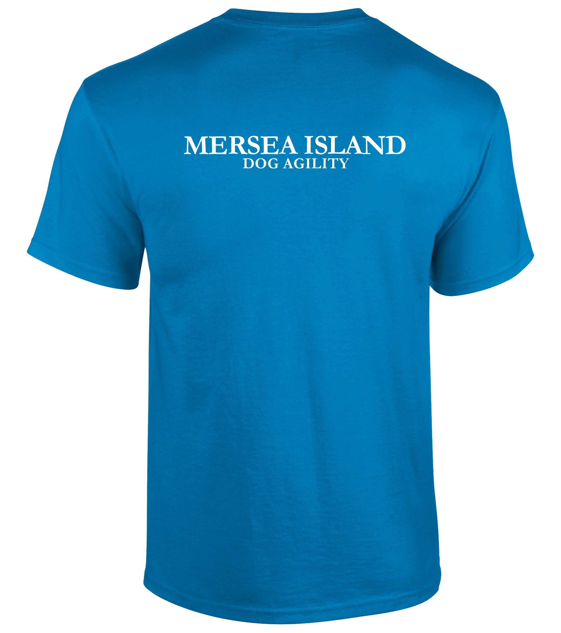 Mersea Island Dog Agility Unisex Roundneck Tee Sapphire Blue