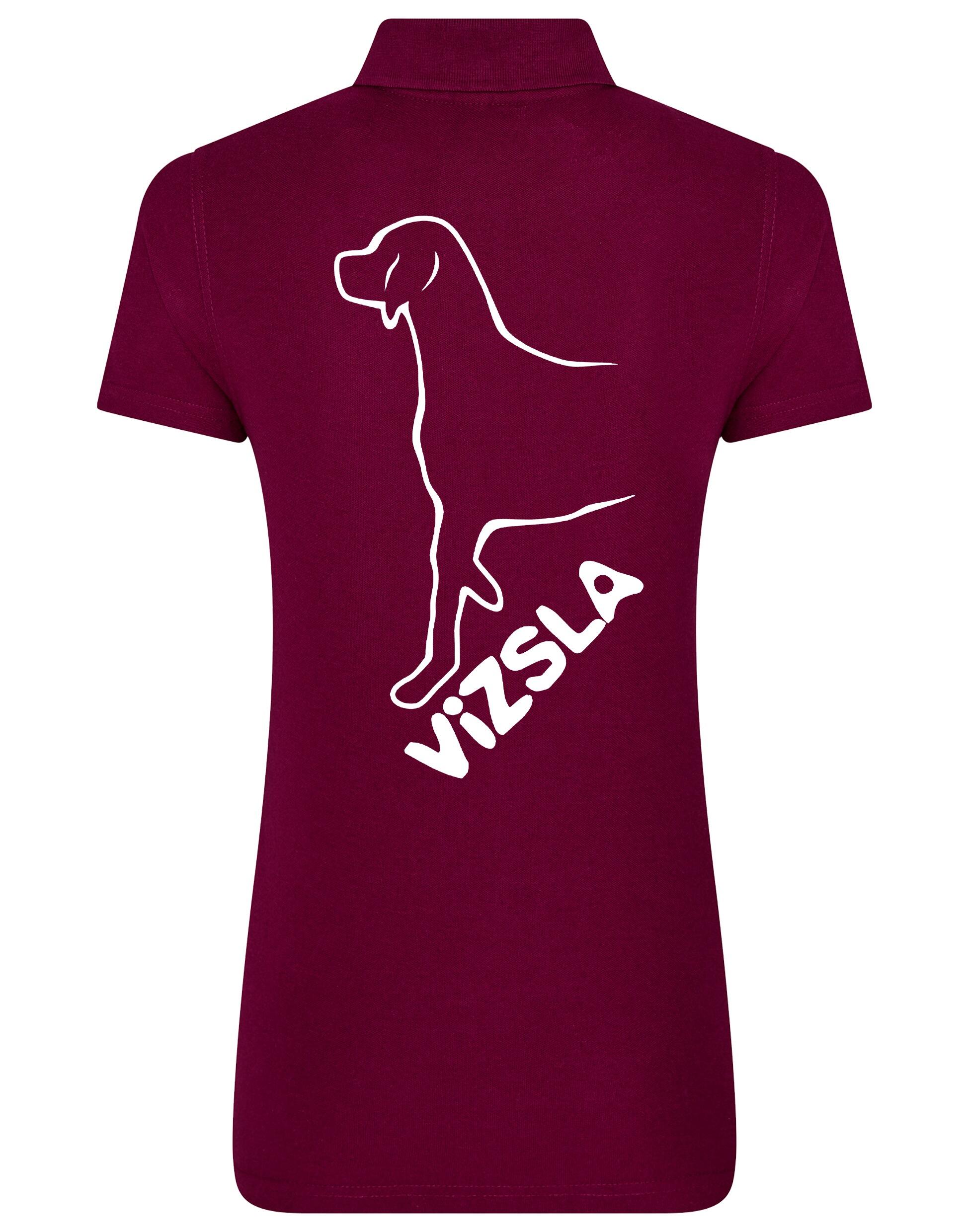 Women’s Cotton Polo with Vizsla Dog Breed Design