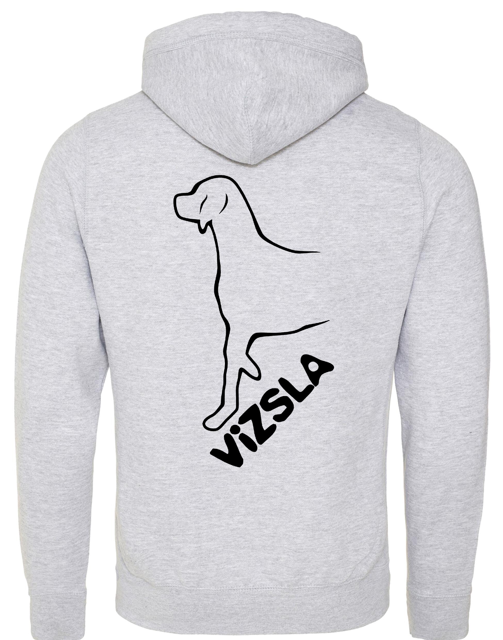 Unisex Crossneck Pullover Hoodie with Vizsla Dog Breed Design
