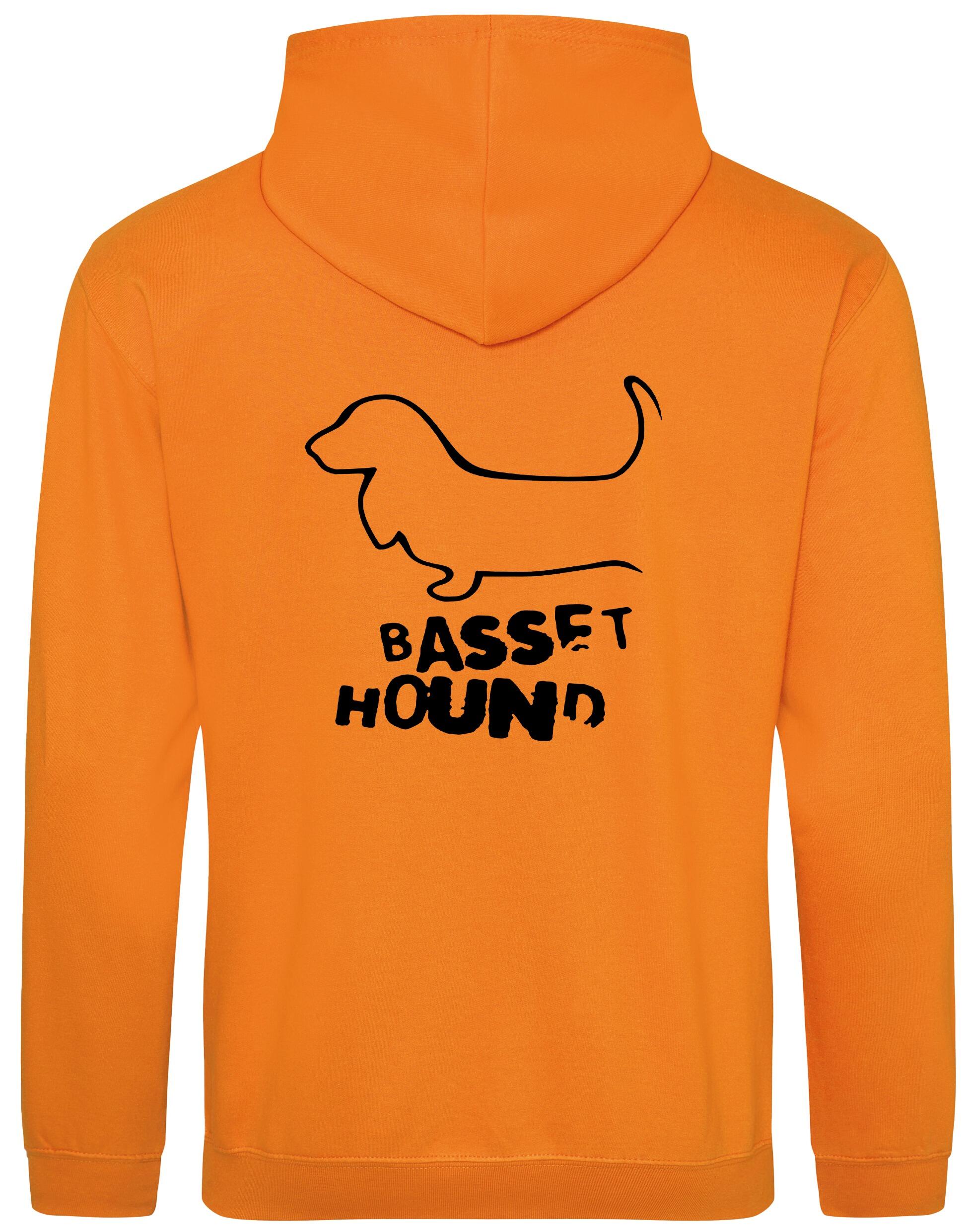 Felpa Con Cappuccio Unisex Originale Basset Hound Hipster - Stampa Di Qualità