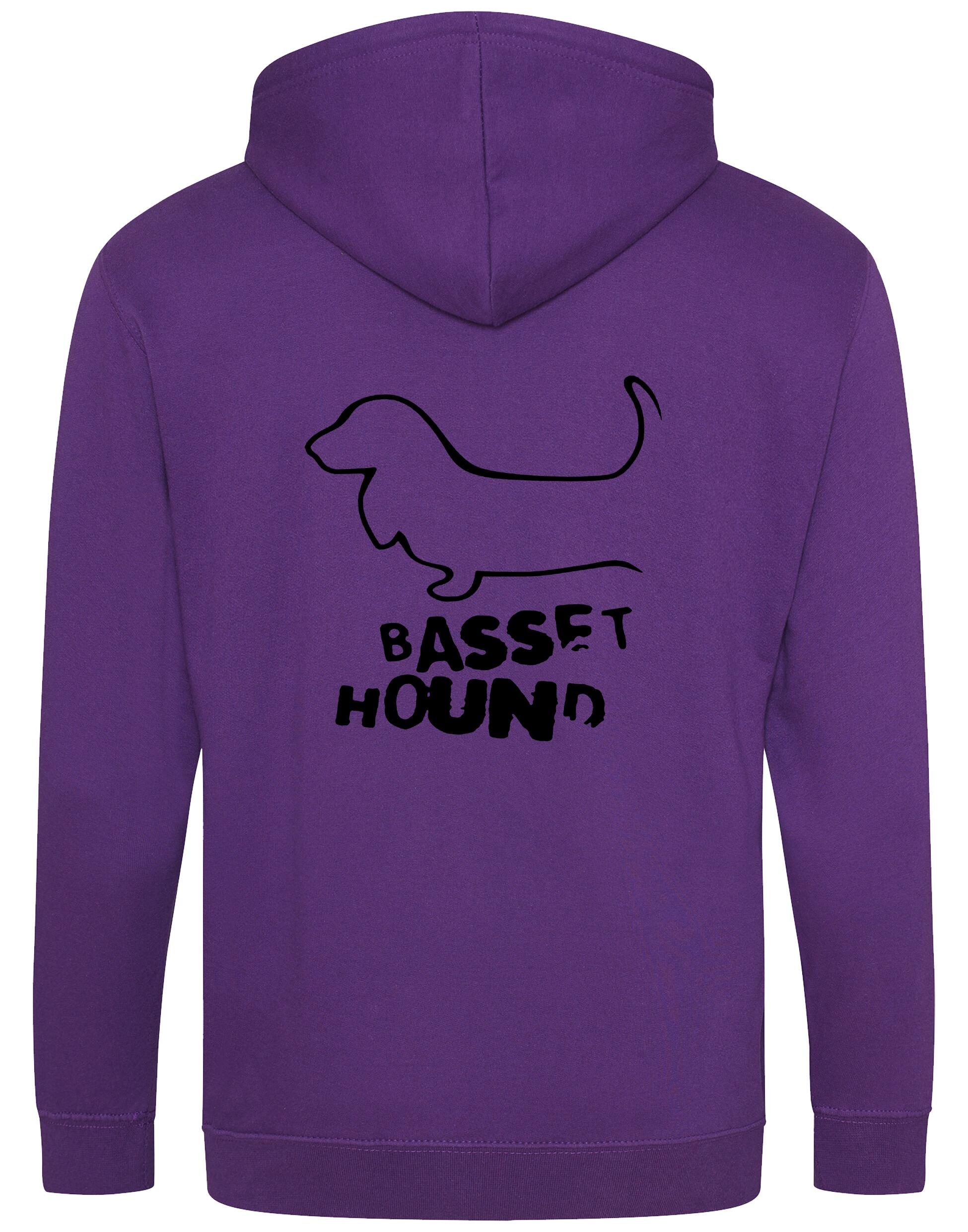 Basset Hound Dog Breed Design Zipped Hoodie – Style and Comfort for Dog Lovers