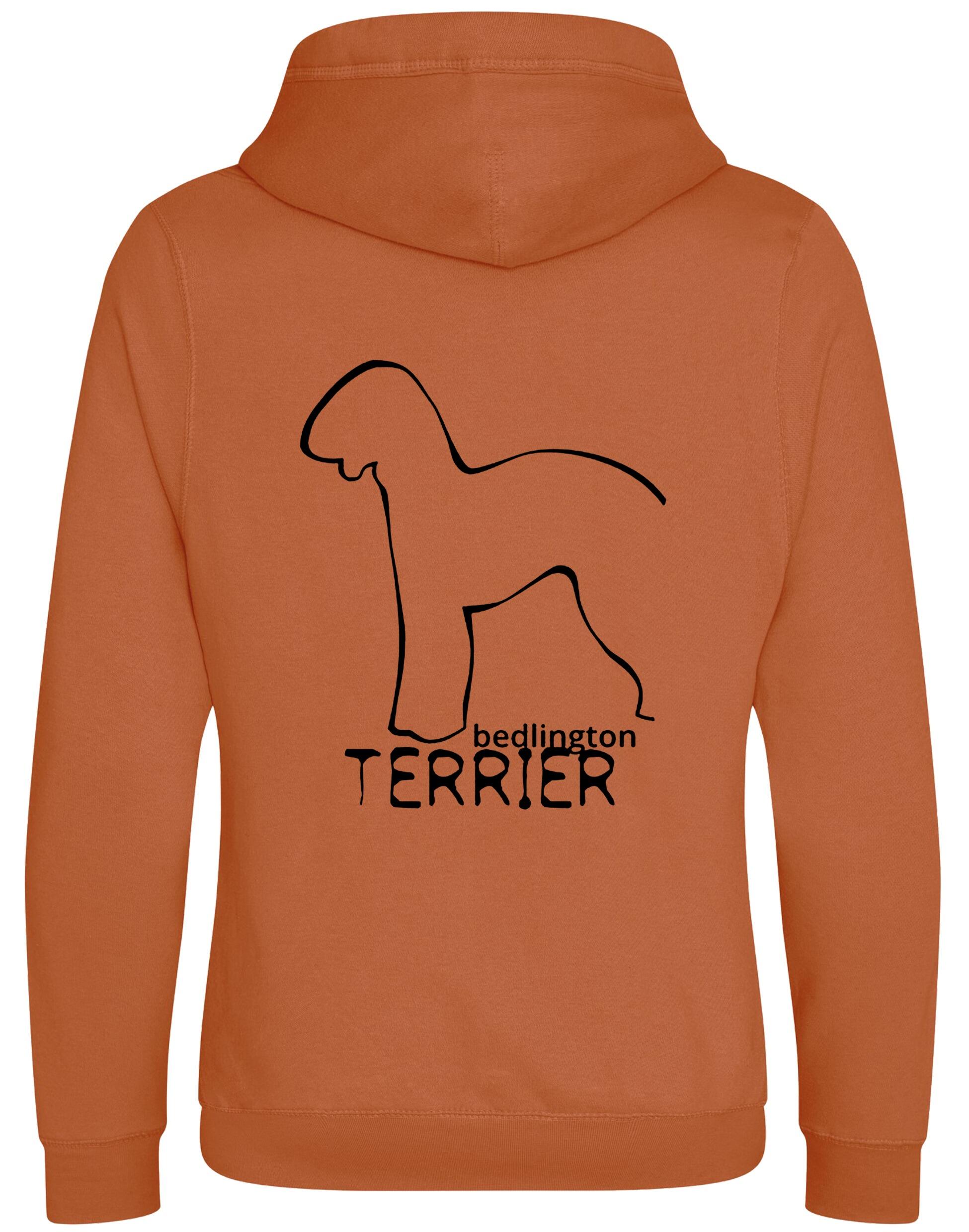 Unisex Crossneck Pullover Hoodie with Bedlington Terrier Dog Breed Design