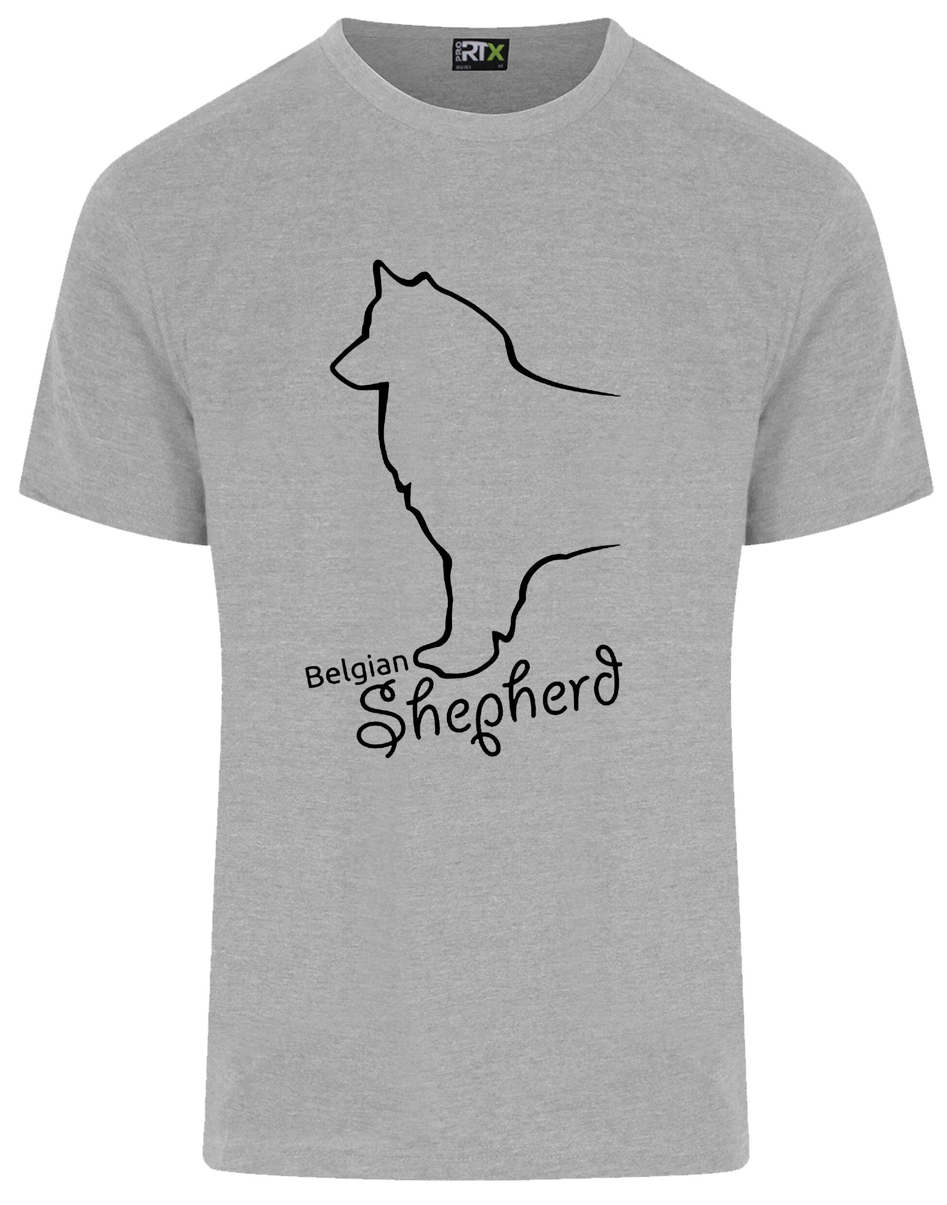 Unisex Roundneck T-shirt with Belgian Shepherd Dog Breed Design – Style for Every Belgian Shepherd Fan