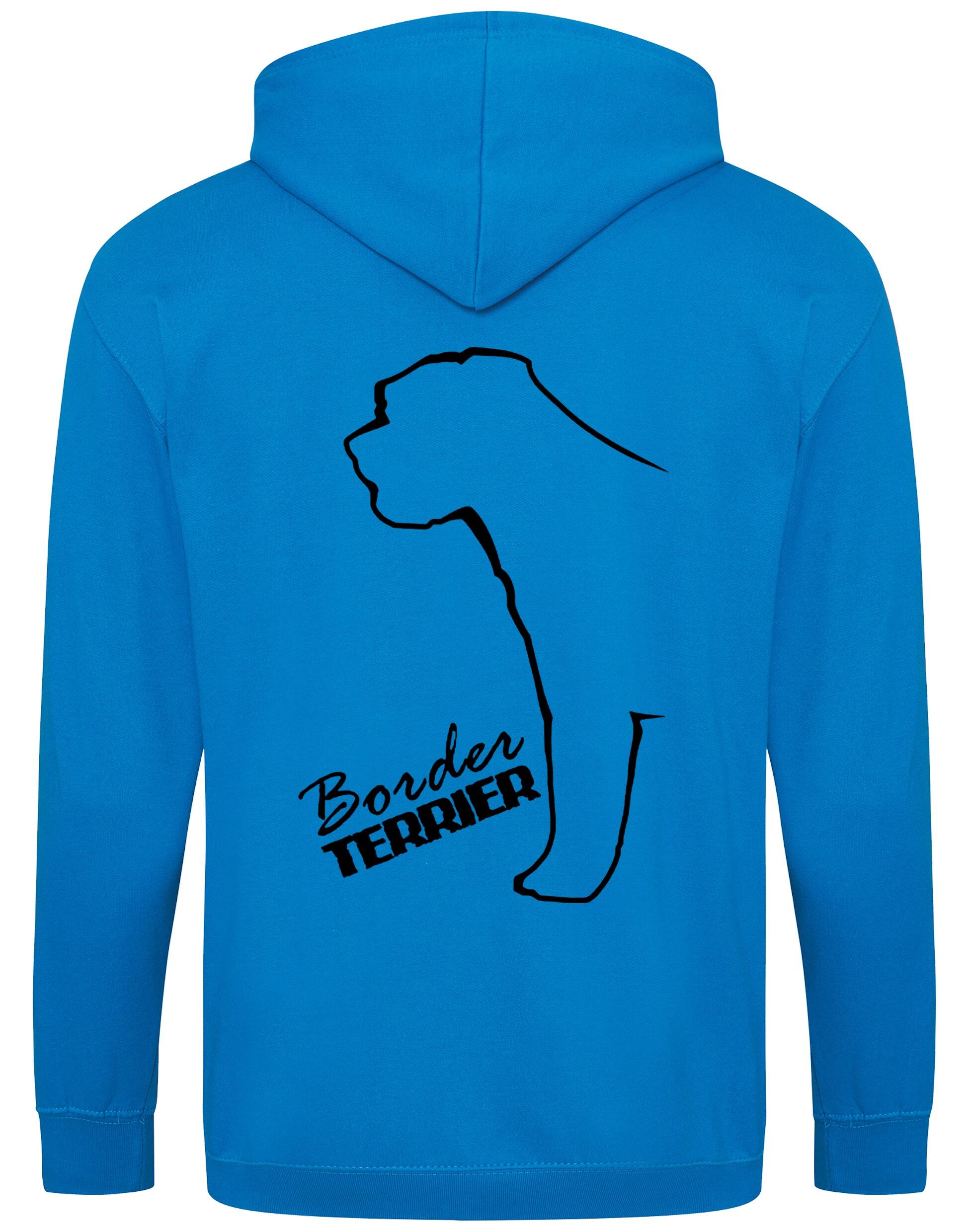 Border Terrier Dog Breed Design Zipped Hoodie – Style and Comfort for Dog Lovers