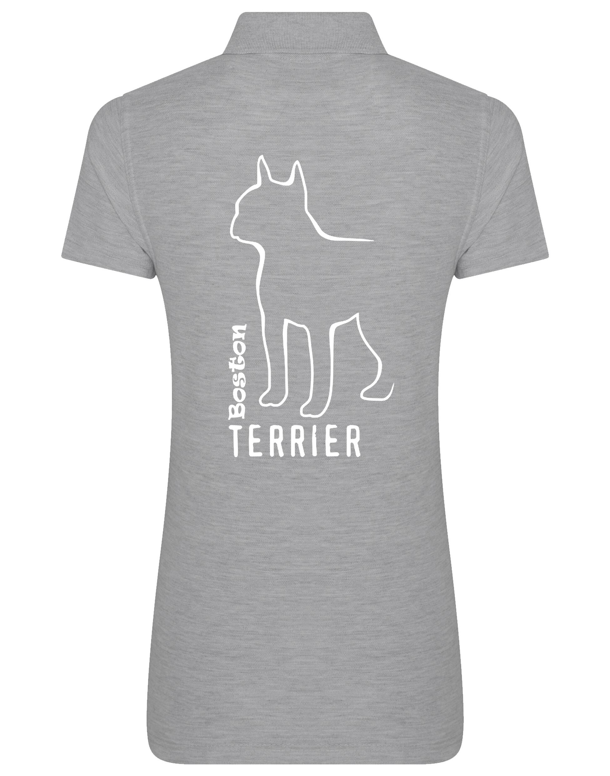 Women’s Cotton Polo with Boston Terrier Dog Breed Design – A Must-Have for Boston Terrier Enthusiasts