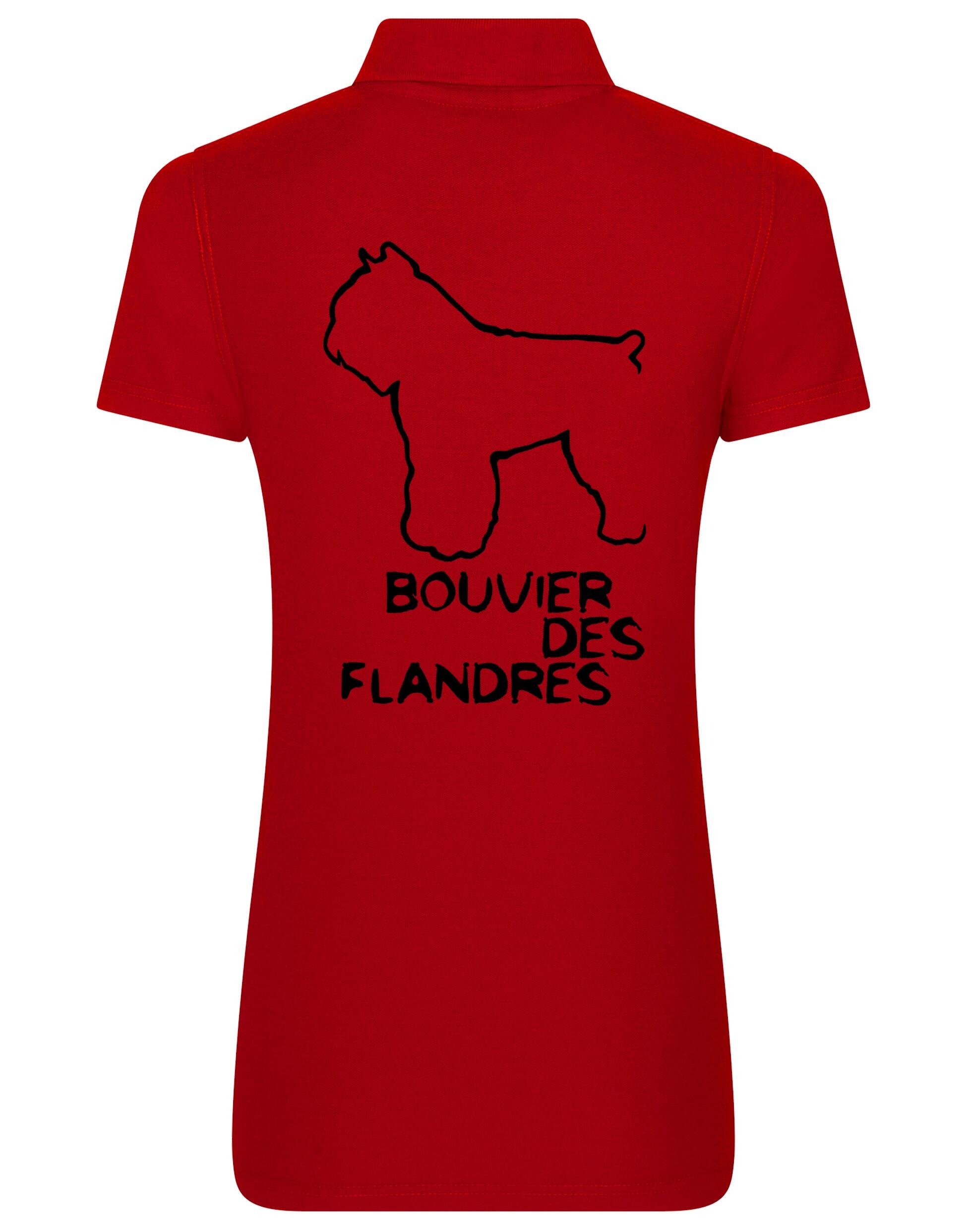 Women’s Cotton Polo with Bouvier des Flandres Dog Breed Design – For Bouvier des Flandres Enthusiasts