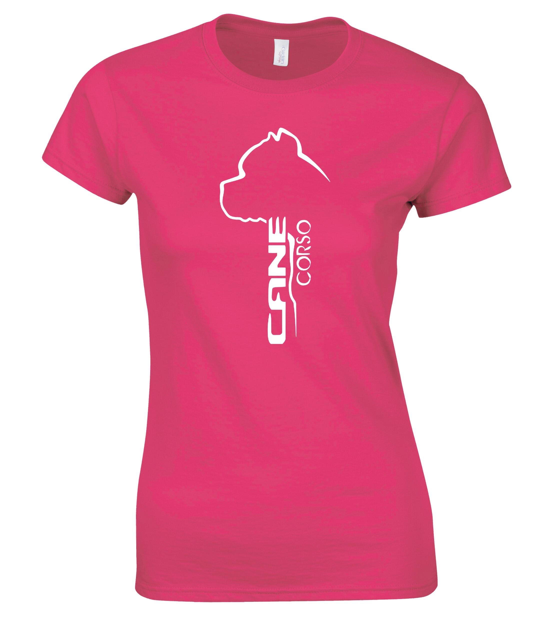 Female Roundneck T-shirt with Cane Corso Dog Breed Design – Style for Every Dog Lover