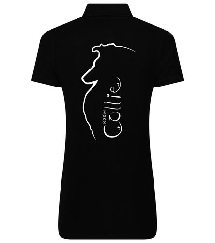 Women’s Cotton Polo with Collie (Rough) Dog Breed Design – Comfort for Every Rough Collie Enthusiast