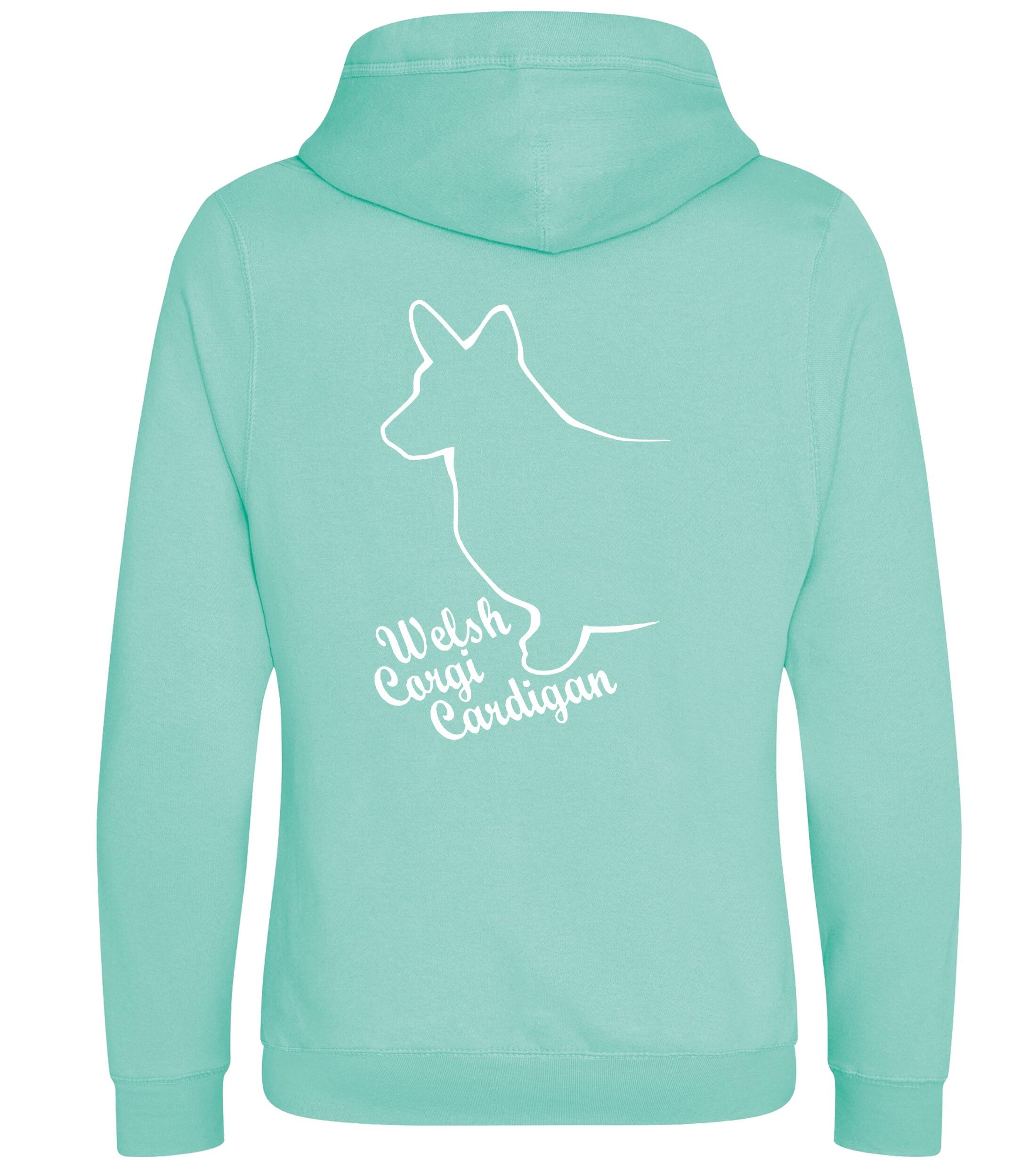 Unisex Crossneck Pullover Hoodie with Corgi Cardigan (Welsh) Dog Breed Design