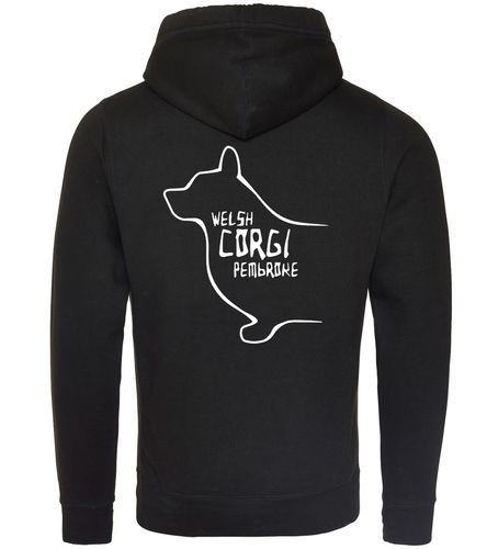 Unisex Crossneck Pullover Hoodie with Corgi Pembroke (Welsh) Dog Breed Design