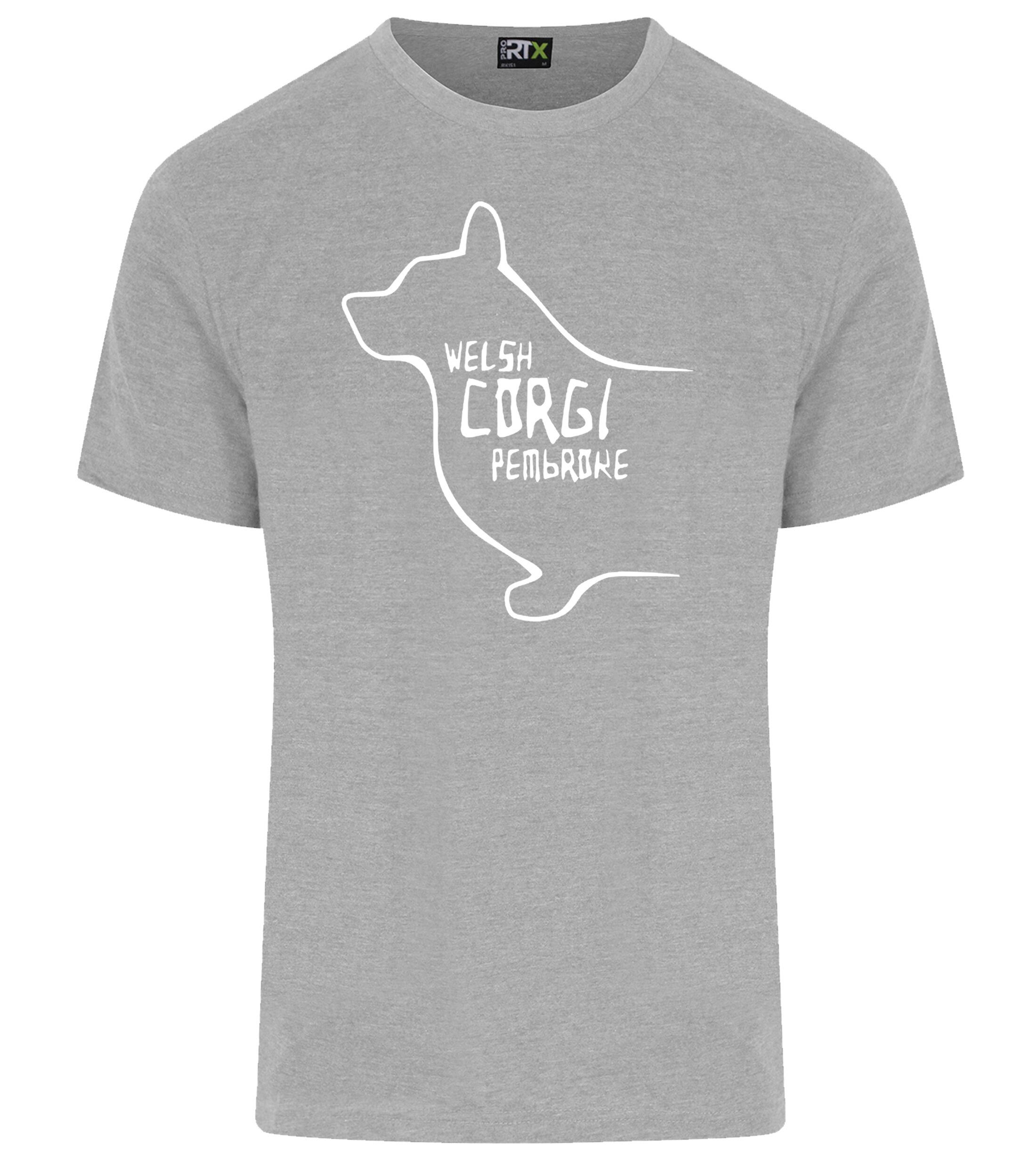 Unisex Roundneck T-shirt with Corgi Pembroke (Welsh) Dog Breed Design – Style for Corgi Enthusiasts