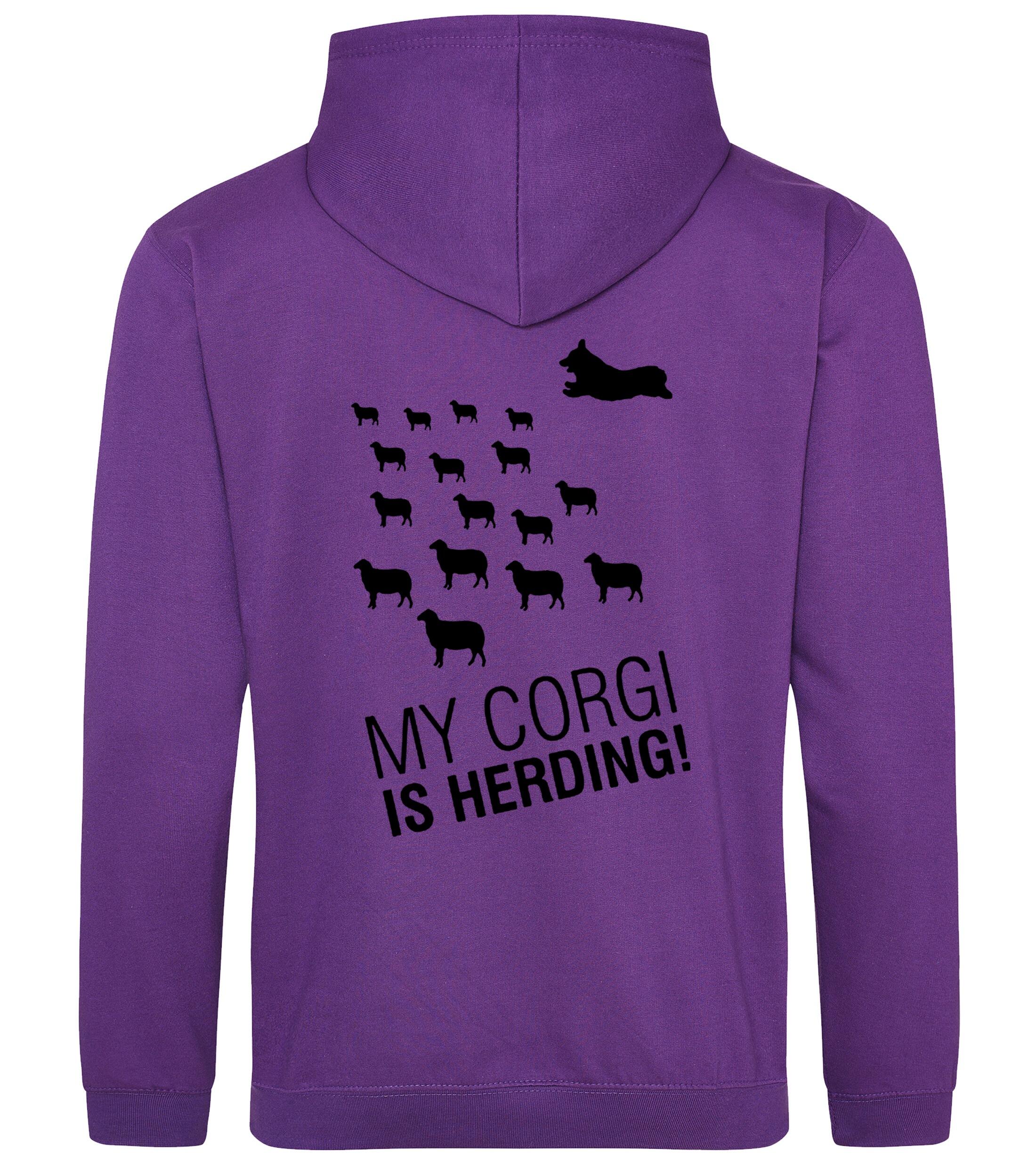 Pullover Hoodie with Corgi Herding Dog Breed Design – Cozy Style for Corgi Herding Fans
