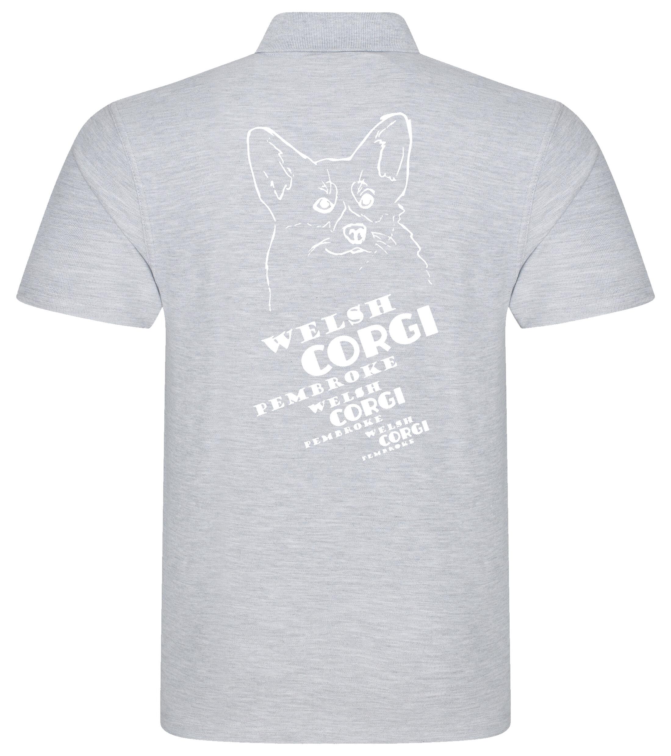 Unisex Cotton Polo with Corgi Pembroke (Face) Dog Breed Design – Versatile Style for Corgi Lovers