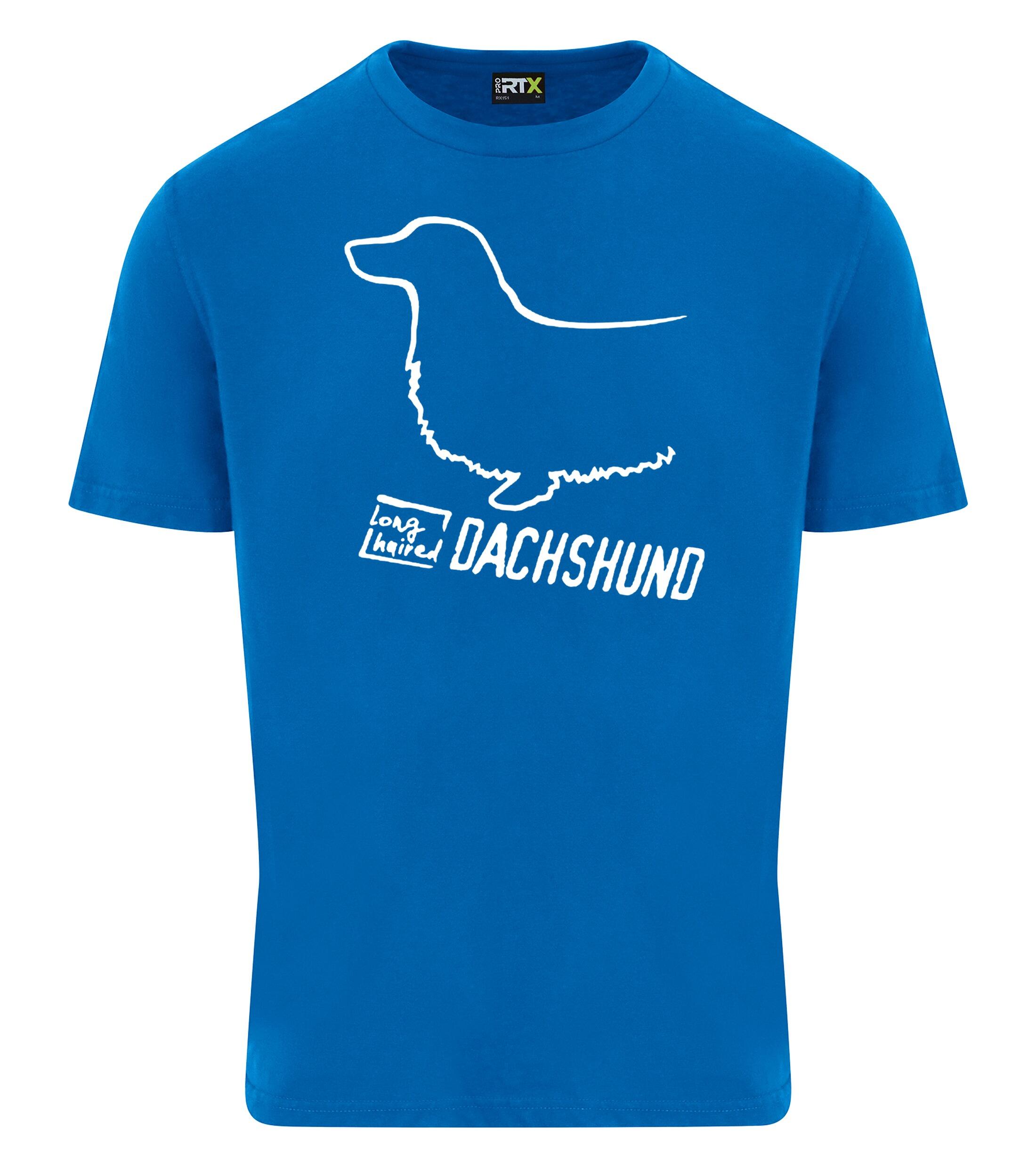 Dachshund (Longhaired) Dog Breed Design Unisex Roundneck T-Shirt – Style for Dachshund Enthusiasts