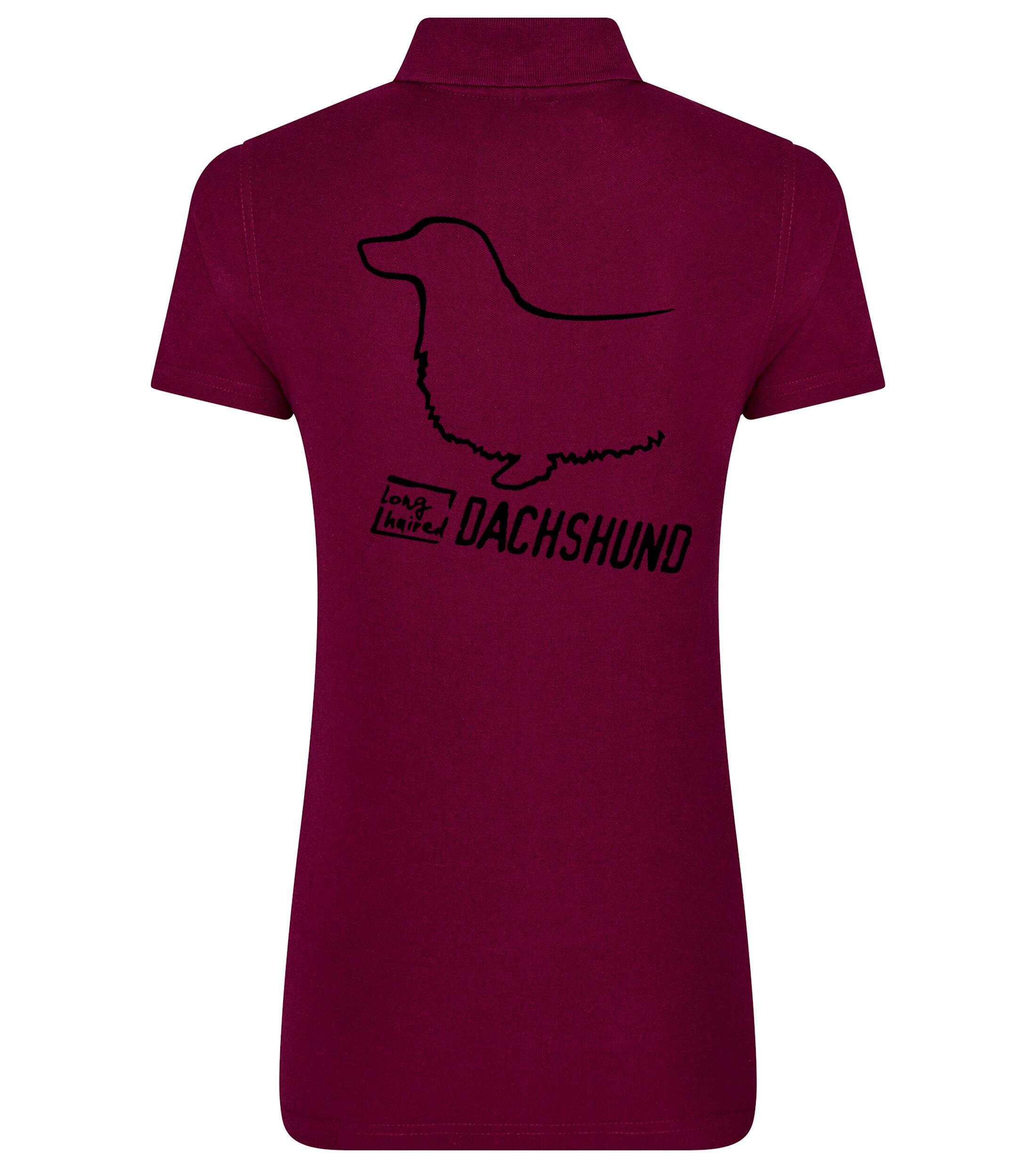 Dachshund (Longhaired) Dog Breed Design Women’s Cotton Polo – Elegance for Dachshund Lovers