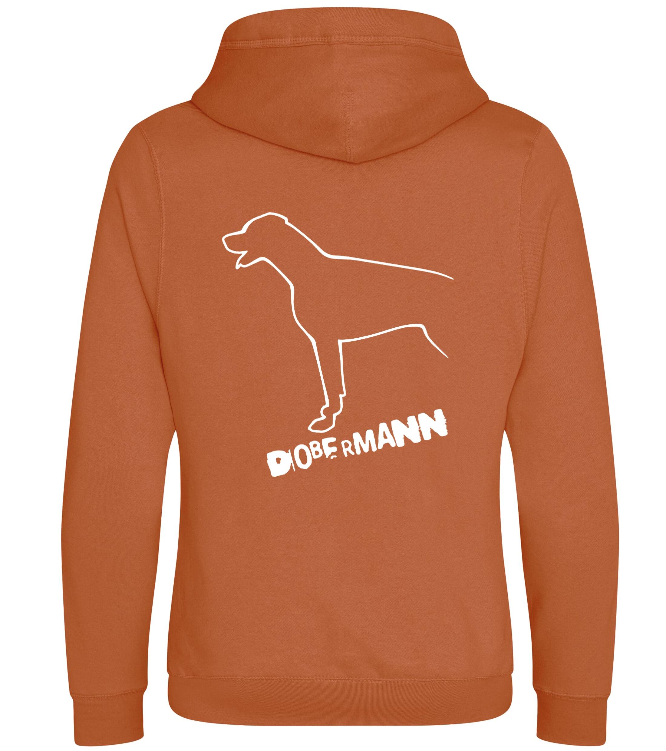 Dobermann (Outline) Unisex Crossneck Pullover Hoodie – Style & Dobermann Pride