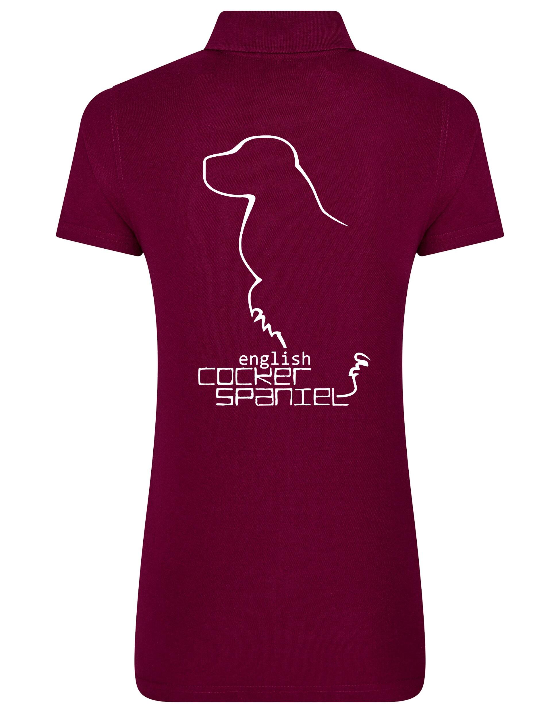 Women’s Cotton Polo with English Cocker Spaniel Design – A Must-Have for Spaniel Enthusiasts