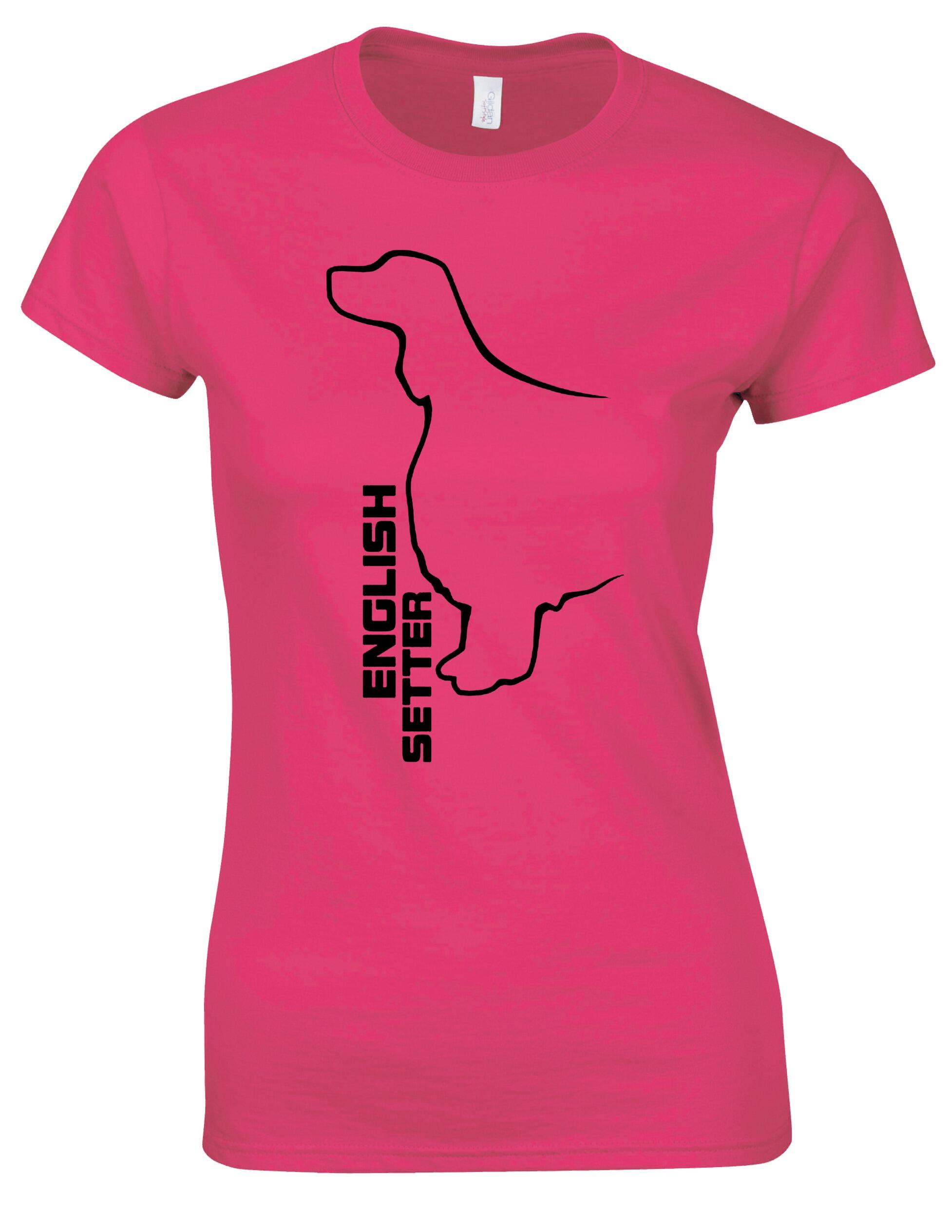 Female Roundneck T-shirt with English Setter Design – Style for Every Setter Enthusiast