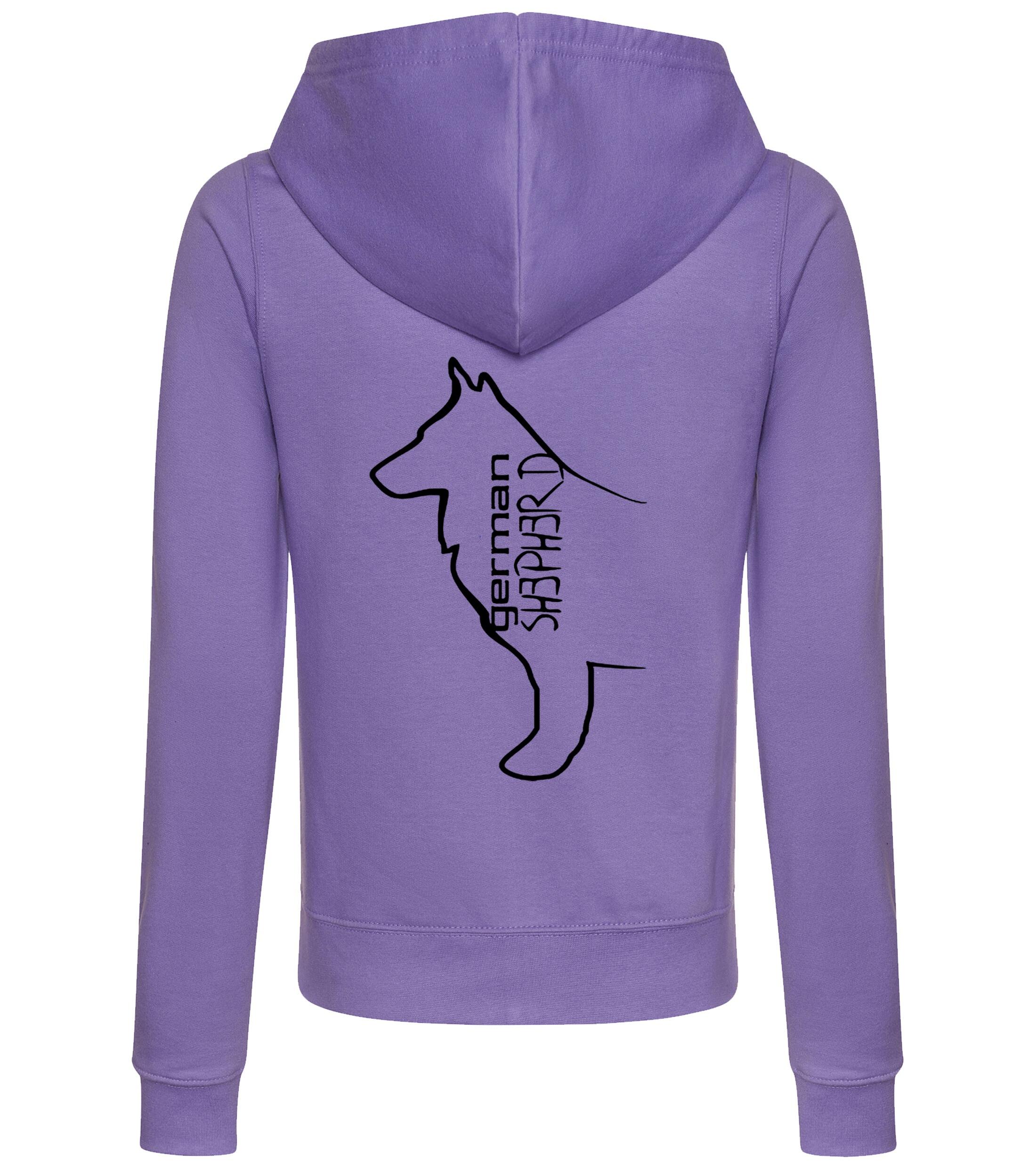 German Shepherd Outline Women’s Zipped Hoodie – Comfort, Style, and German Shepherd Pride