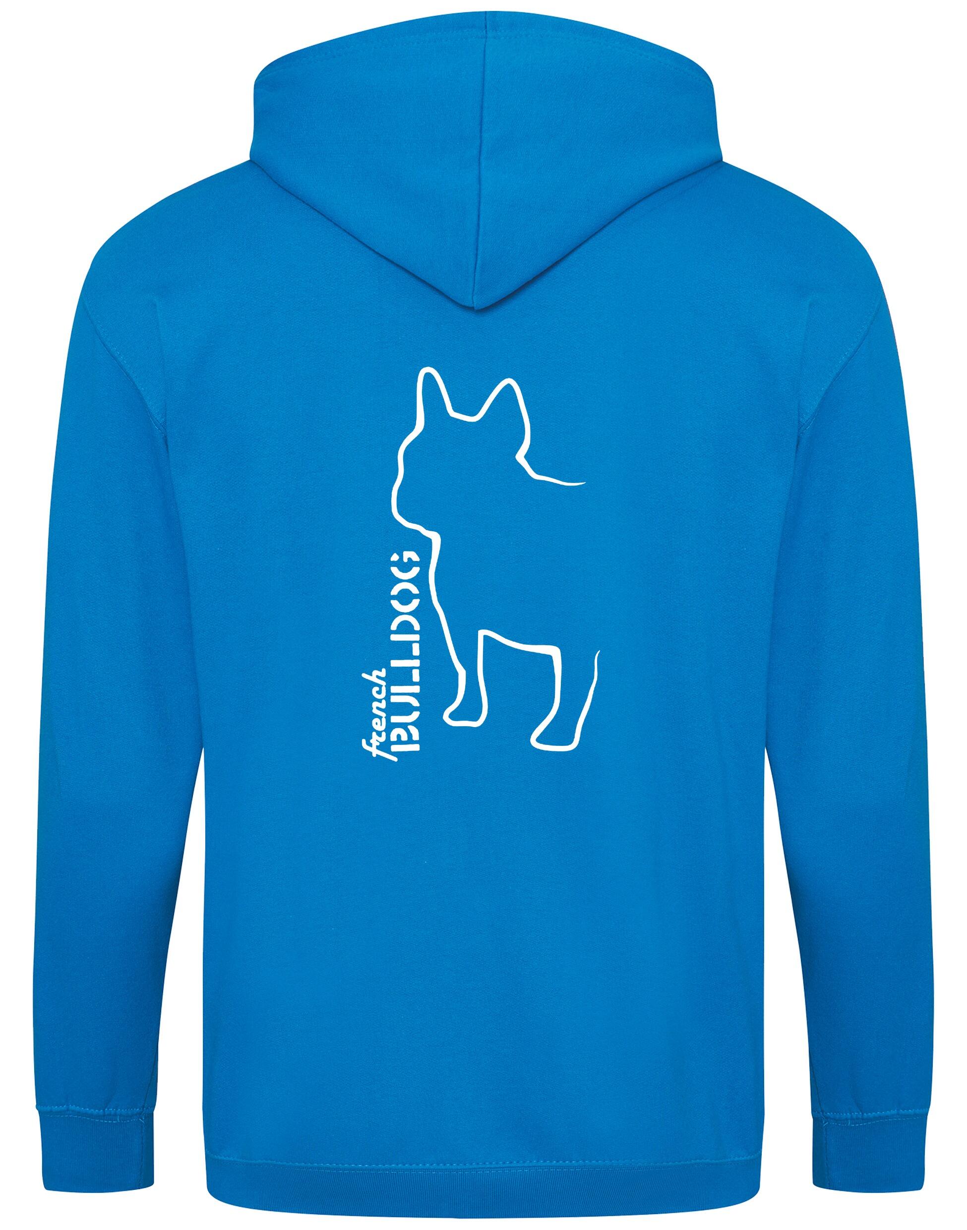 French Bulldog (Outline) Zipped Hoodie – Comfort, Style, and Bulldog Pride