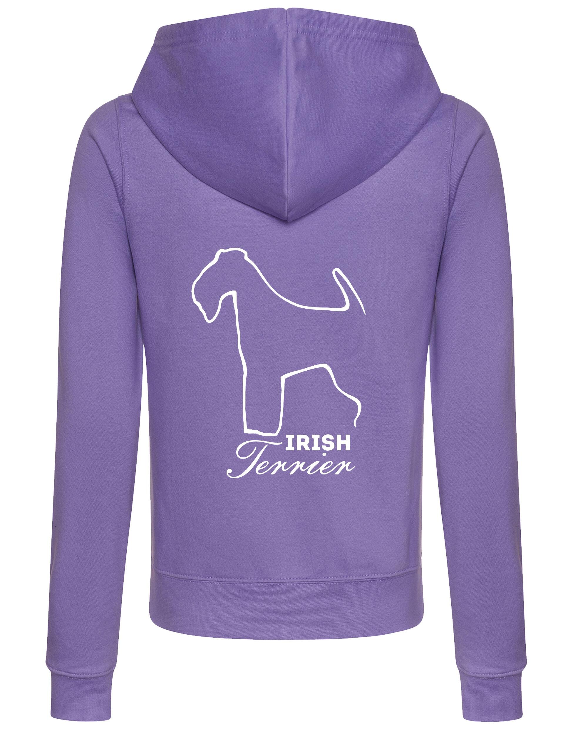 Irish Terrier Women’s Zipped Hoodie with exclusive breed artwork, breathable fabric, and a feminine fit for comfort and style.