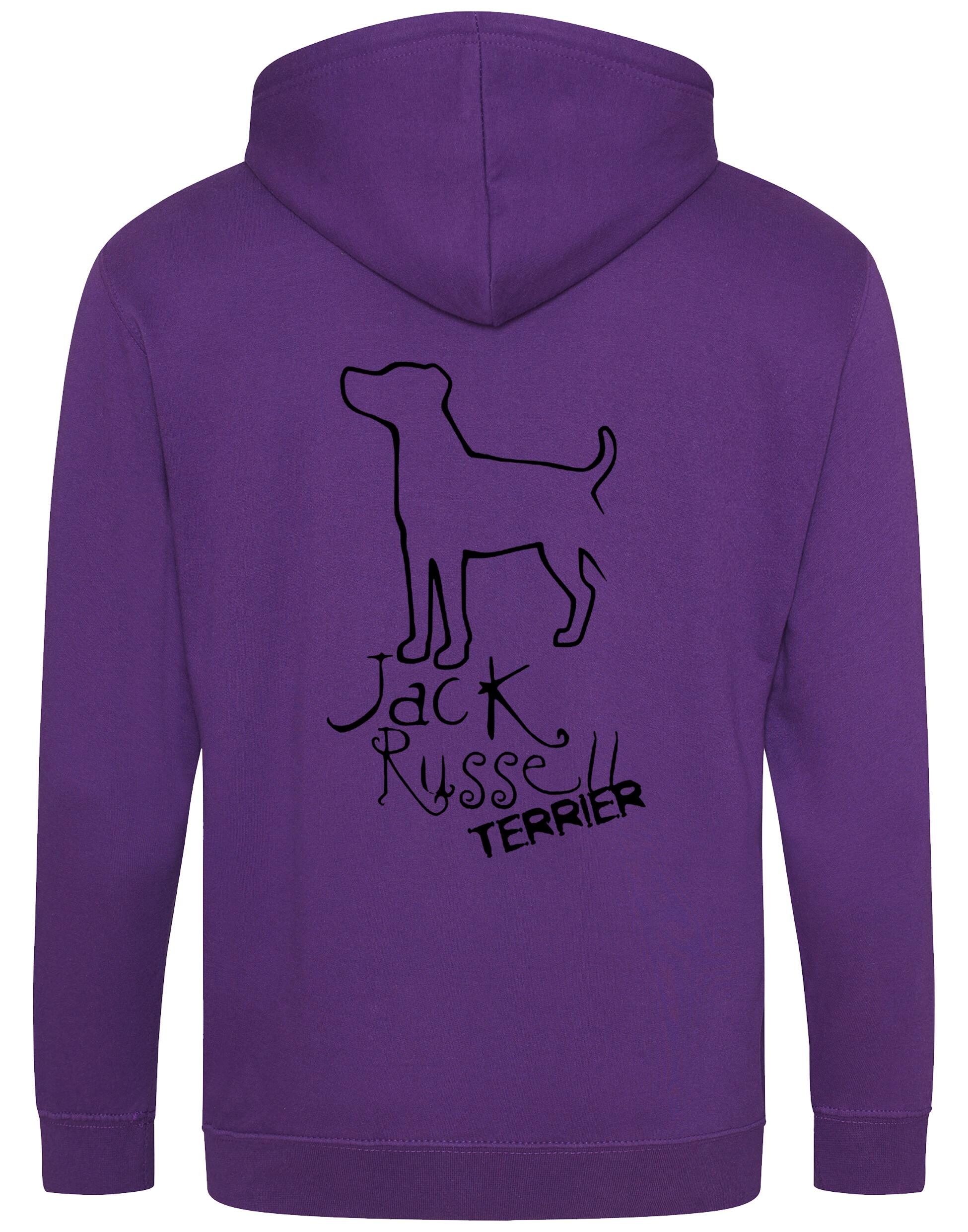 Jack Russell Terrier Zipped Hoodie with exclusive breed artwork, customizable options, and a practical full-zip design for style and comfort.