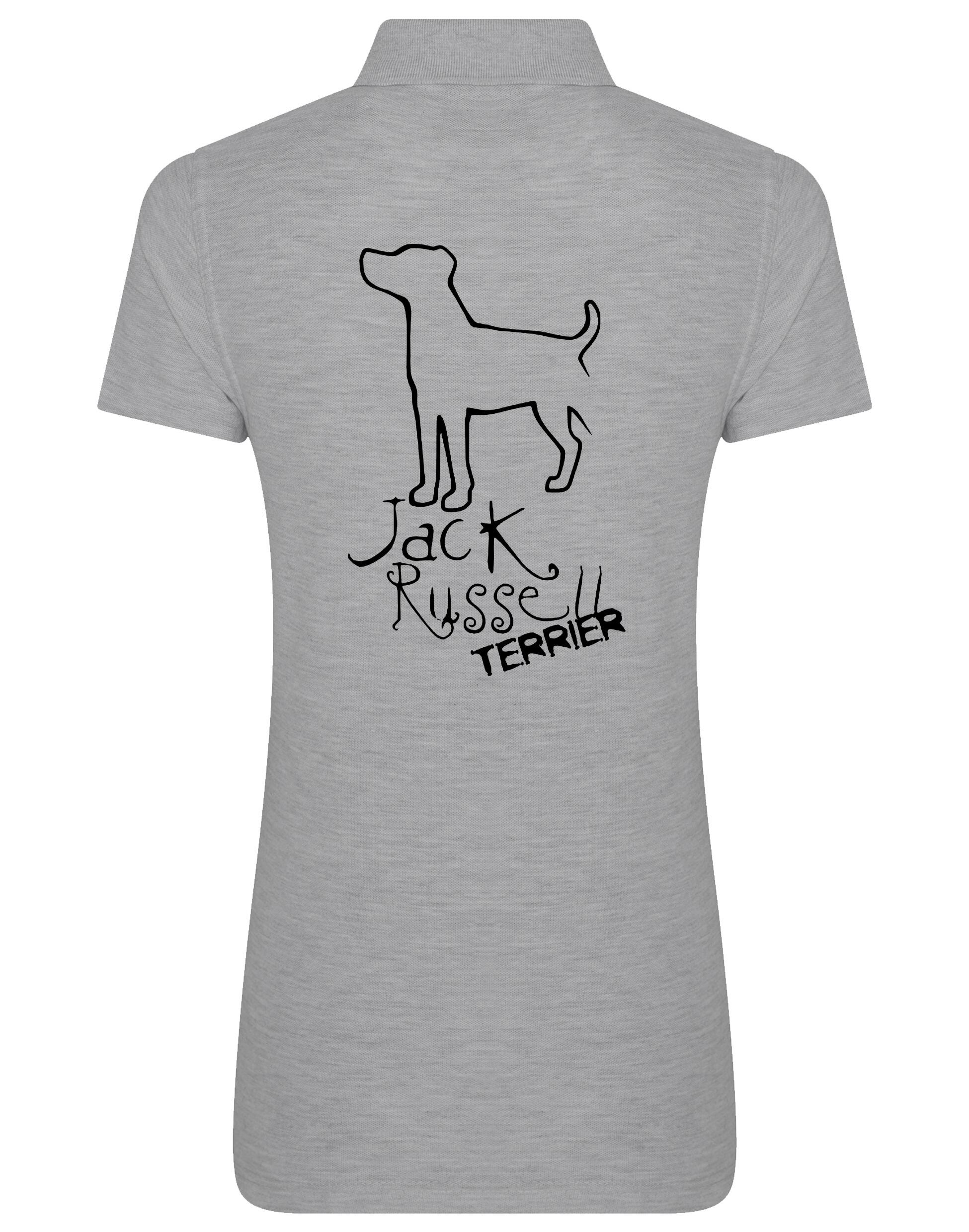 Women’s Cotton Polo featuring exclusive Jack Russell Terrier design, crafted with breathable cotton fabric and tailored for a flattering feminine fit.