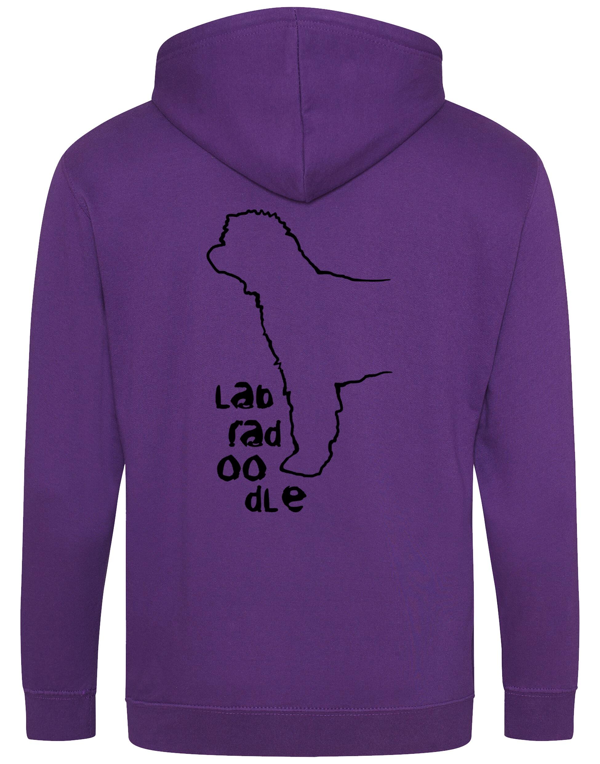 Labradoodle Zipped Hoodie with exclusive breed artwork, personalization options, and practical features for comfort and style.