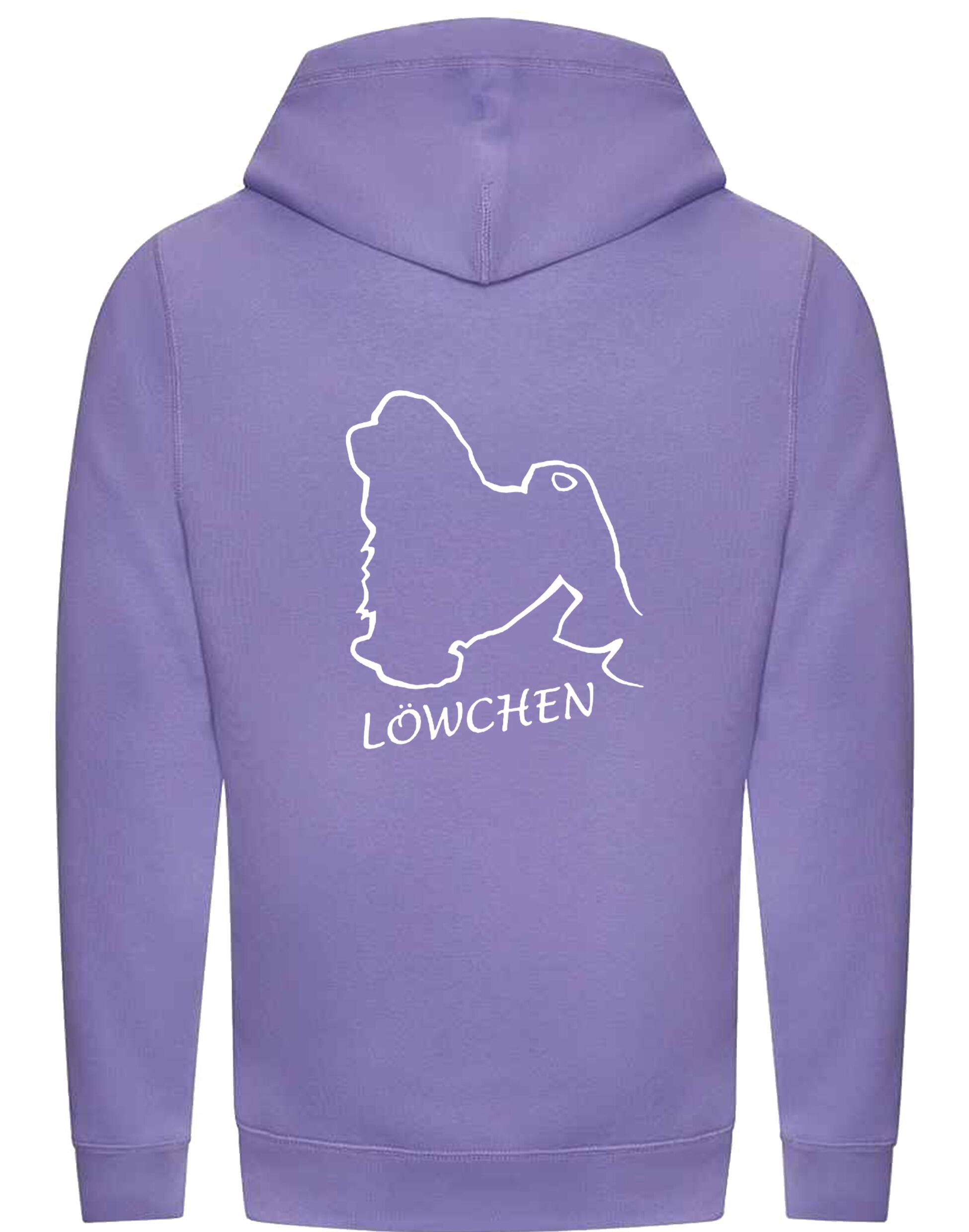 Lowchen Unisex Crossneck Pullover Hoodie with exclusive breed design and practical features.