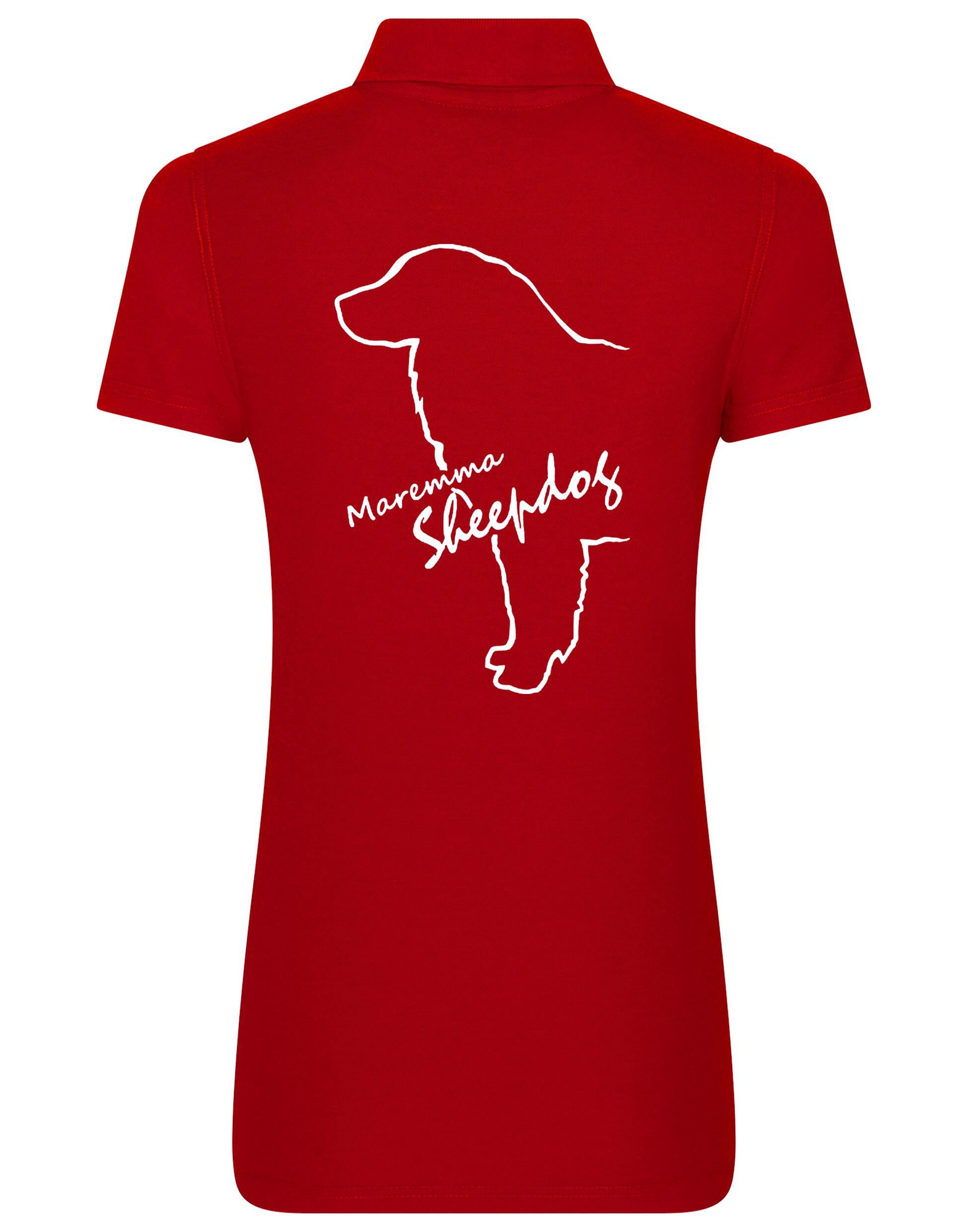 Maremma Sheepdog Women's Cotton Polo with exclusive breed design, soft cotton fabric, and flattering feminine fit.