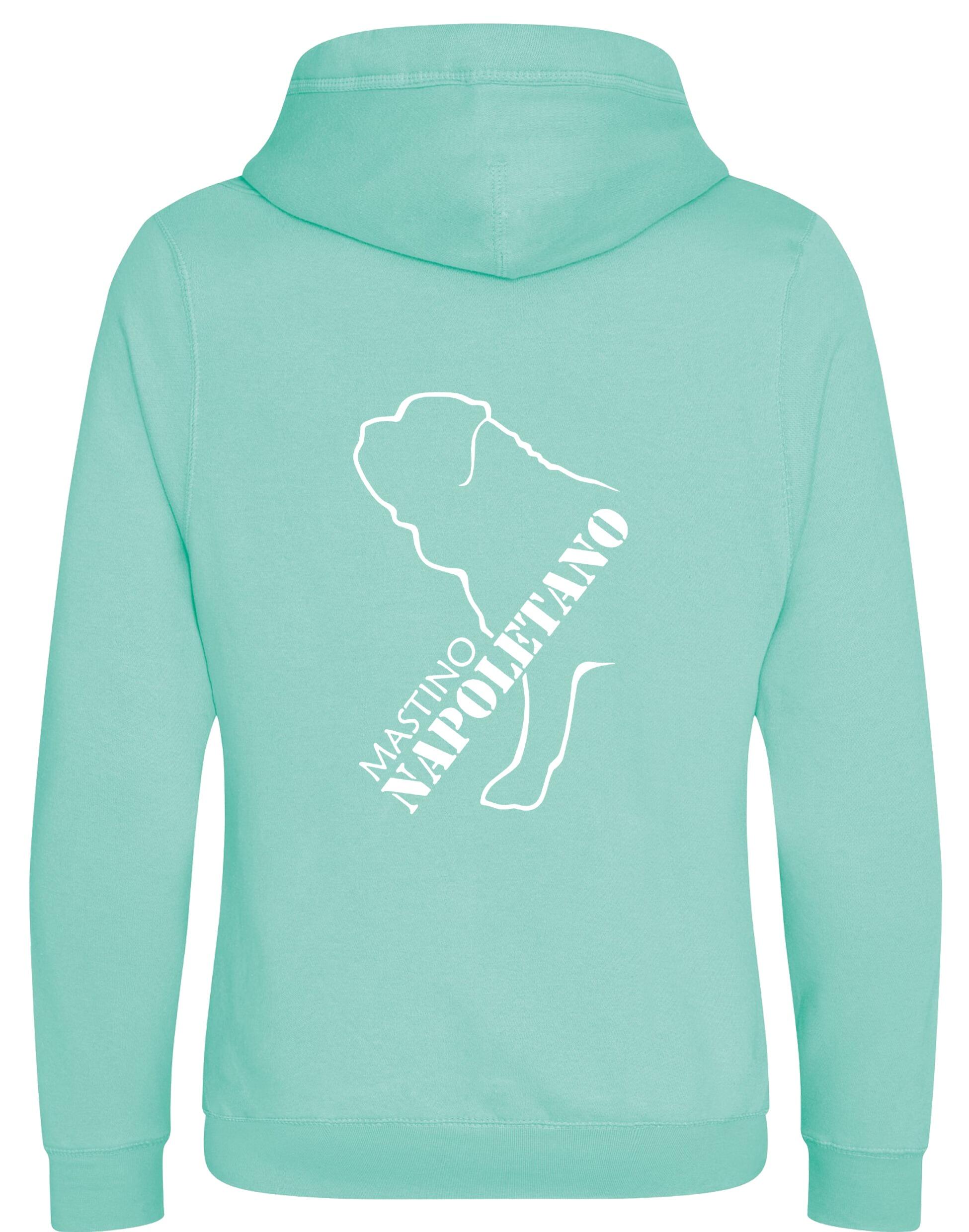 Mastino Napoletano Crossneck Pullover Hoodie with exclusive breed artwork, modern design, and cosy fleece lining for warmth and style.