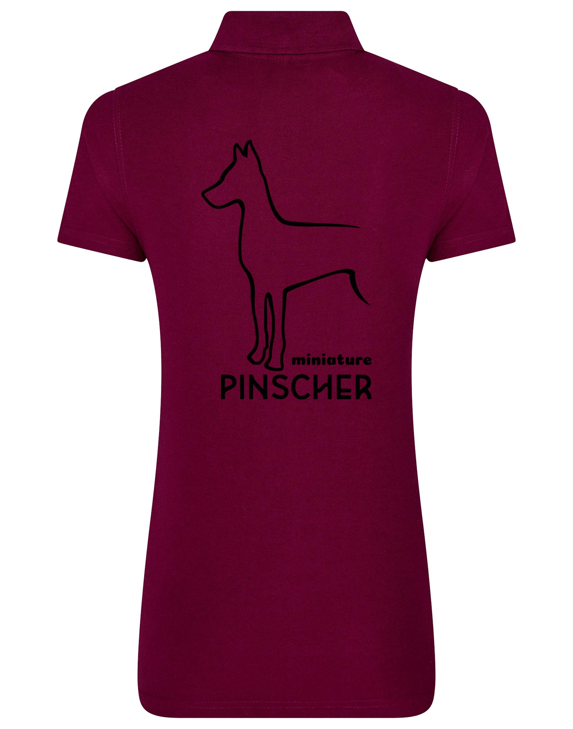 Miniature Pinscher Women's Cotton Polo with exclusive breed design, breathable fabric, and a flattering feminine fit for all-day comfort and style.
