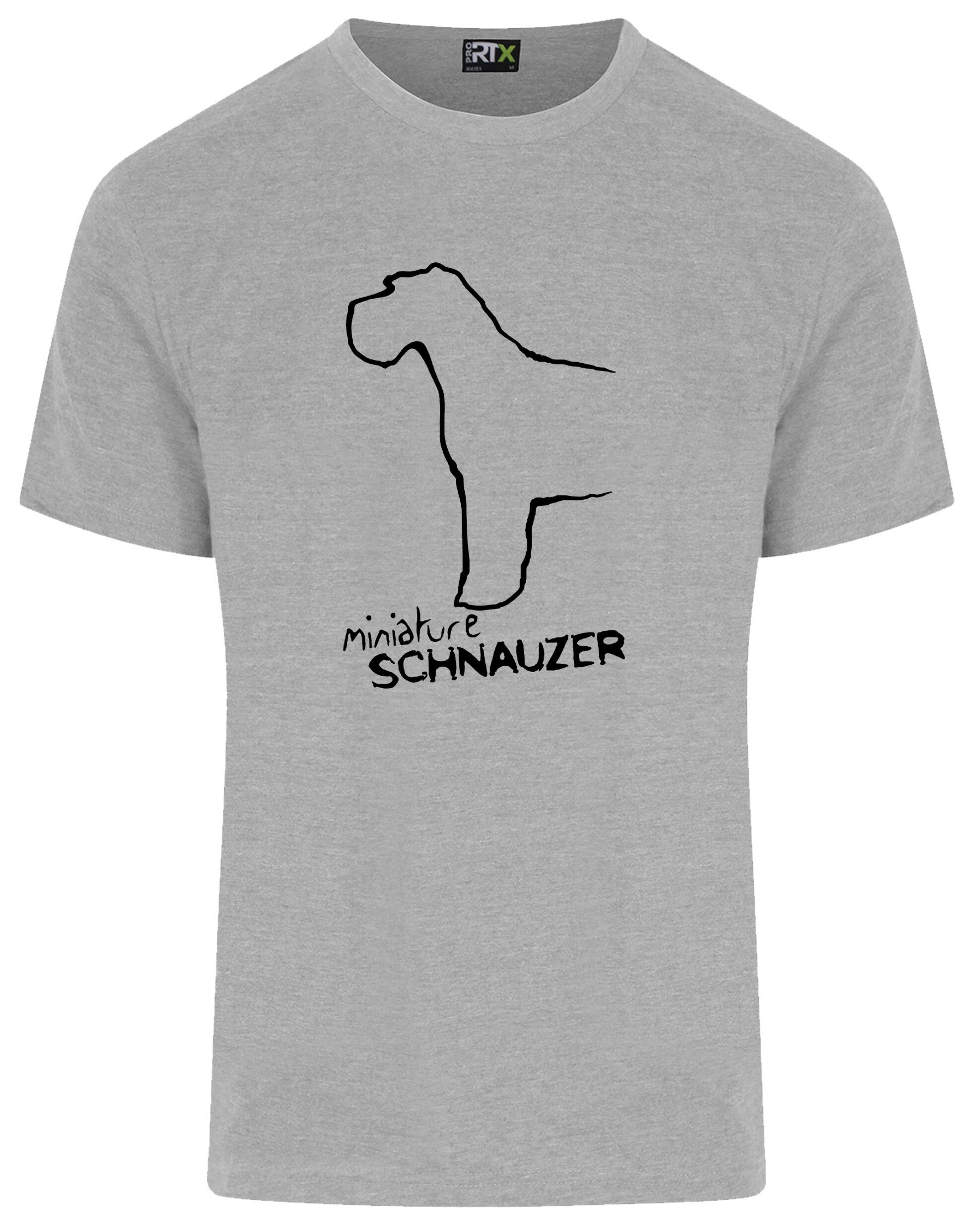 Miniature Schnauzer Unisex Roundneck T-Shirt featuring exclusive breed artwork, breathable cotton fabric, and a relaxed fit for everyday comfort.