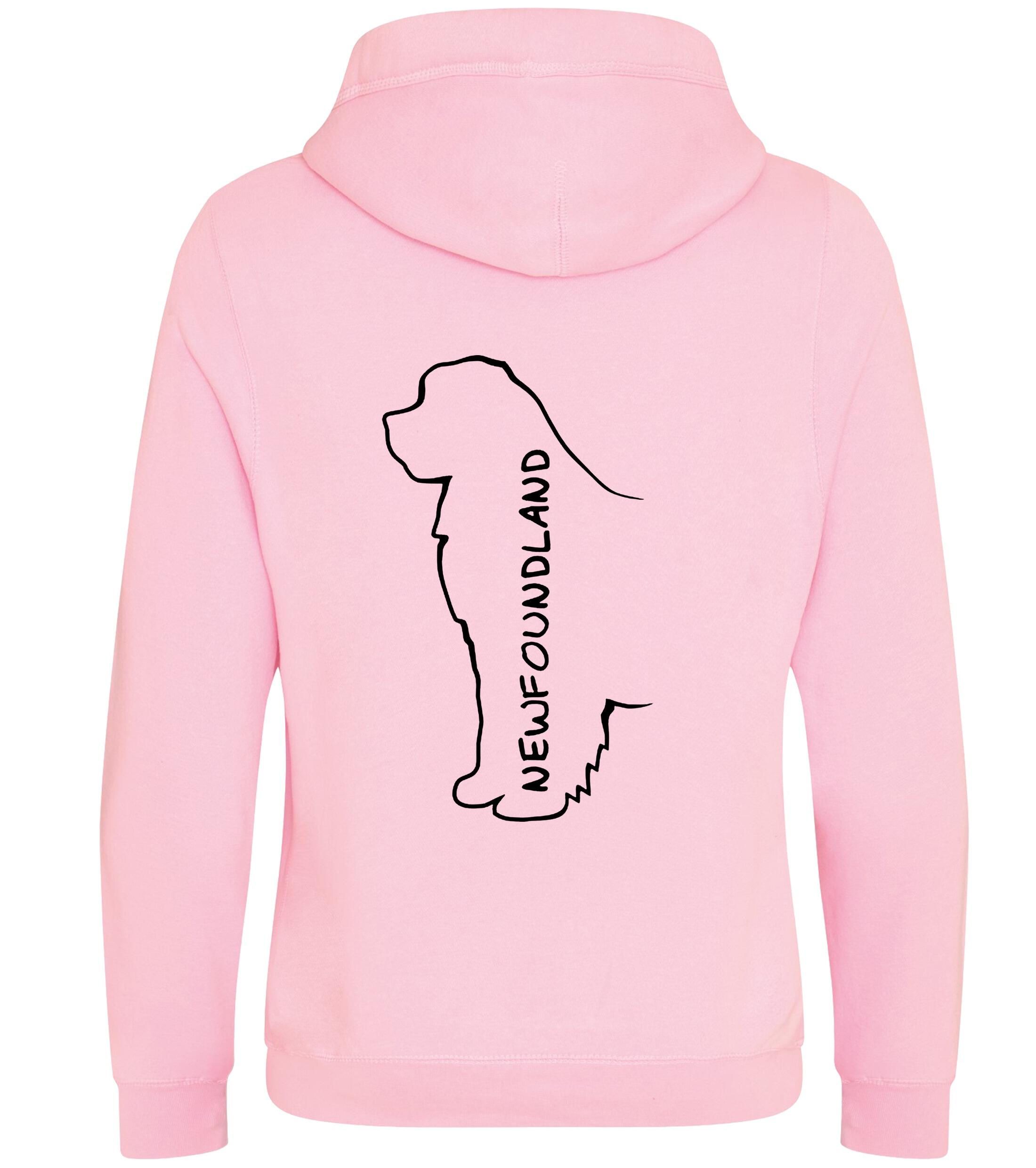 Unisex Crossneck Pullover Hoodie featuring exclusive Newfoundland breed artwork, modern crossneck design, and cosy brushed fleece interior, perfect for dog lovers and outdoor adventures.