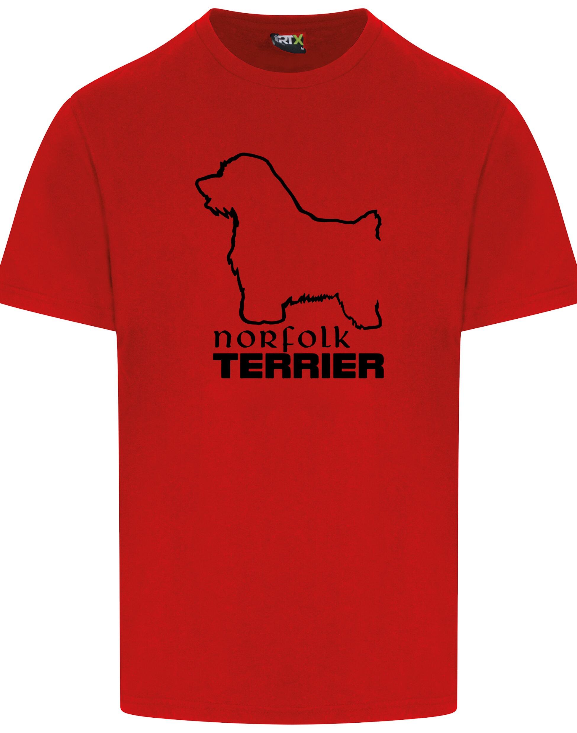 Norfolk Terrier Unisex Roundneck T-shirt featuring exclusive breed artwork, premium cotton fabric, a relaxed unisex fit, and a stylish round neckline. Perfect for casual wear, breed events, or everyday comfort for Norfolk Terrier lovers.