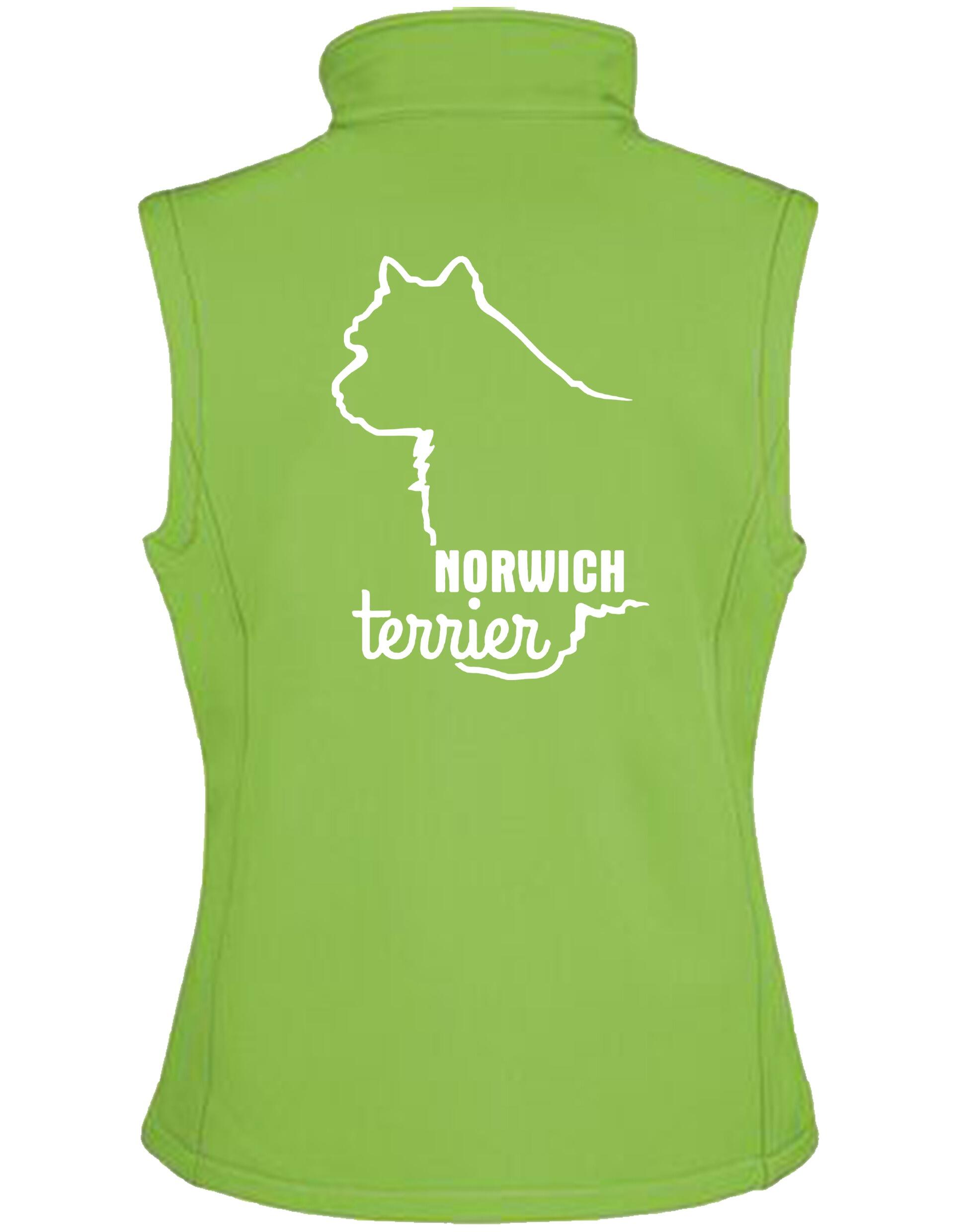 Norwich Terrier Unisex Softshell Gilet featuring exclusive breed artwork, water-resistant fabric, fleece lining, and a relaxed fit for all-day comfort. Perfect for dog shows, countryside walks, and casual wear for Norwich Terrier enthusiasts.
