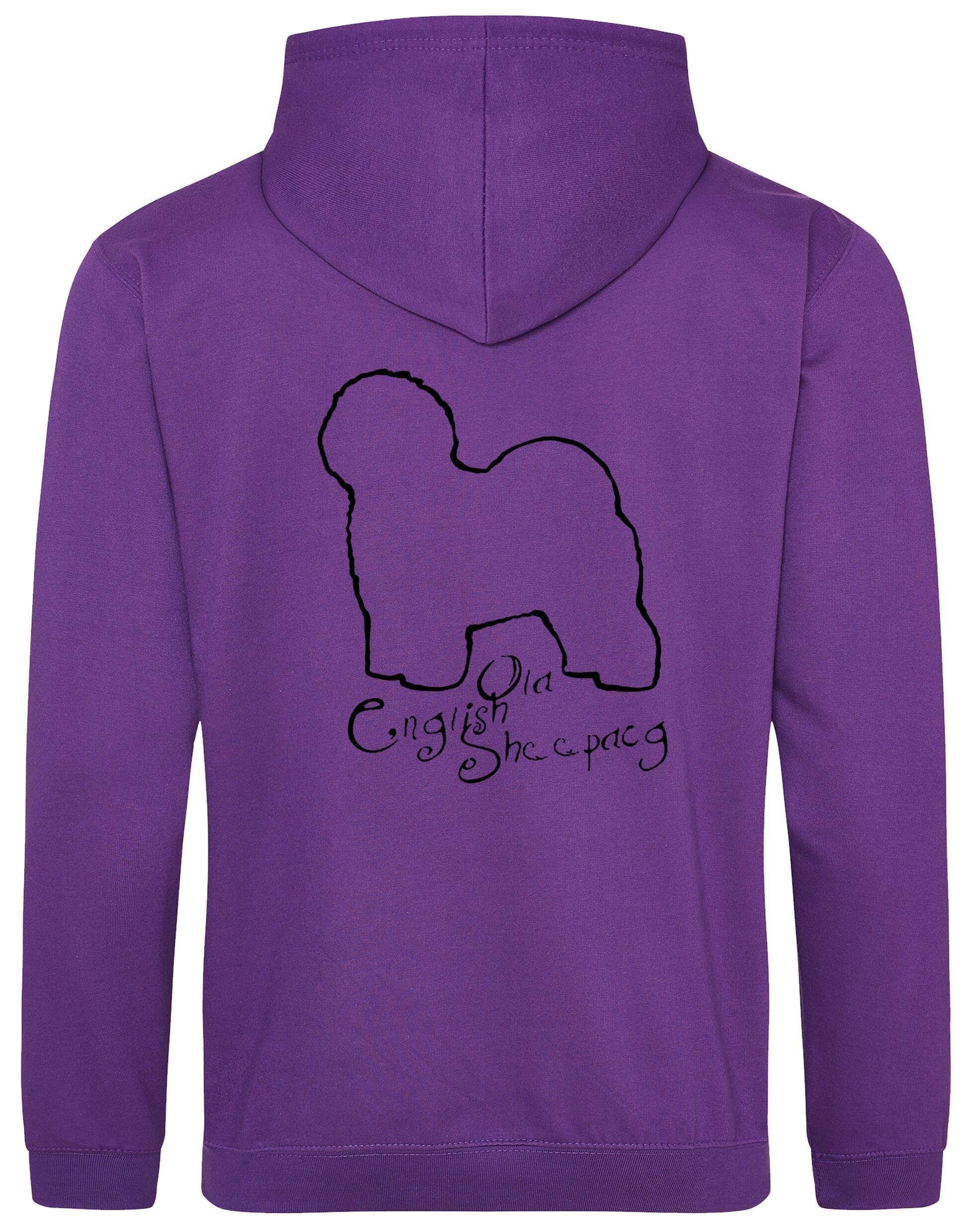 Old English Sheepdog Pullover Hoodie – warm, fleece-lined, and featuring exclusive breed artwork. Perfect for dog lovers, breed enthusiasts, and cozy casual wear.