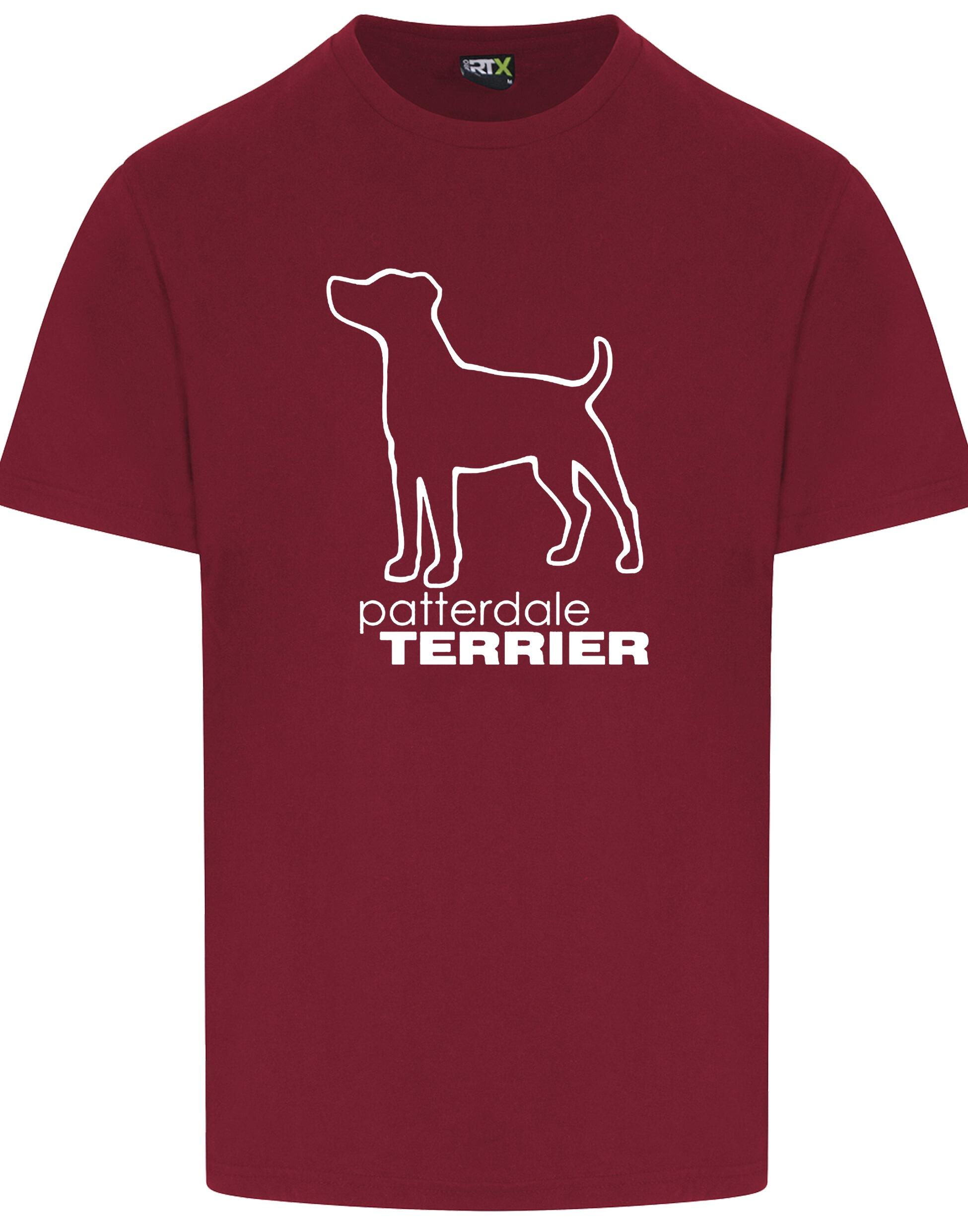 Patterdale Terrier Unisex Roundneck T-Shirt – soft, breathable cotton t-shirt featuring exclusive Patterdale Terrier artwork, a classic round neckline, and a relaxed unisex fit for everyday comfort and breed pride.