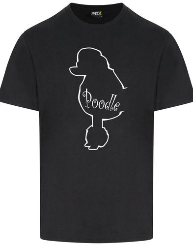 Unisex Poodle Roundneck T-shirt featuring exclusive breed-inspired artwork and premium breathable cotton for superior comfort and style.