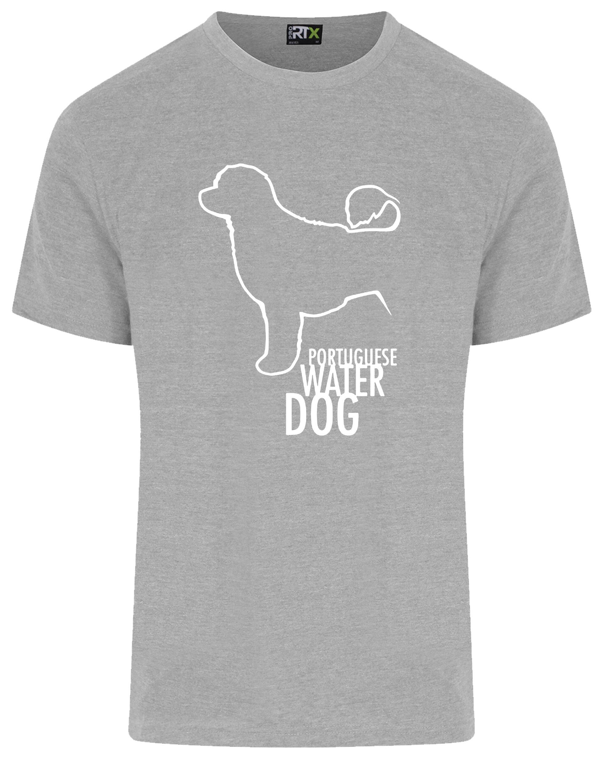 Unisex Portuguese Water Dog Roundneck T-shirt featuring exclusive breed artwork, crafted from premium breathable cotton for all-day comfort and a relaxed, stylish fit.