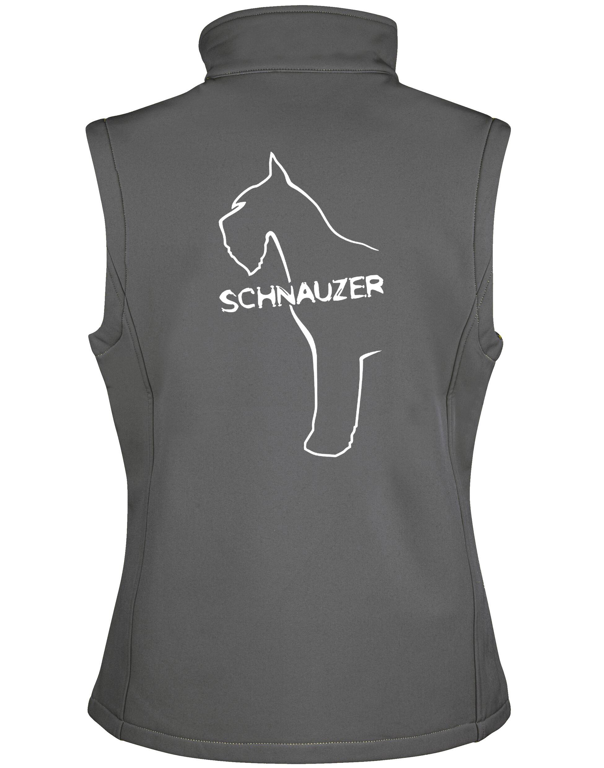 Women's Softshell Jacket featuring exclusive Schnauzer design, water-resistant exterior, and fleece-lined interior, perfect for Schnauzer enthusiasts seeking elegance and practicality in all weather conditions.