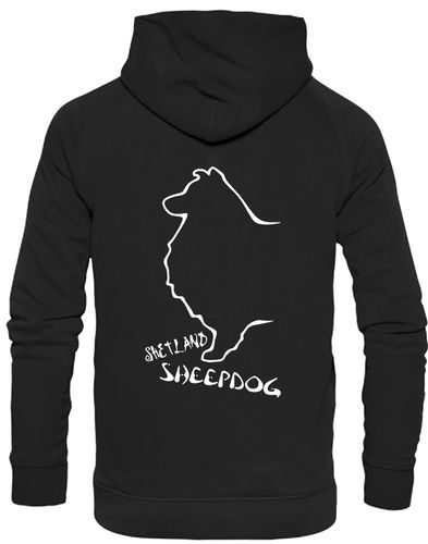 Pullover Hoodie featuring exclusive Shetland Sheepdog graphic design.