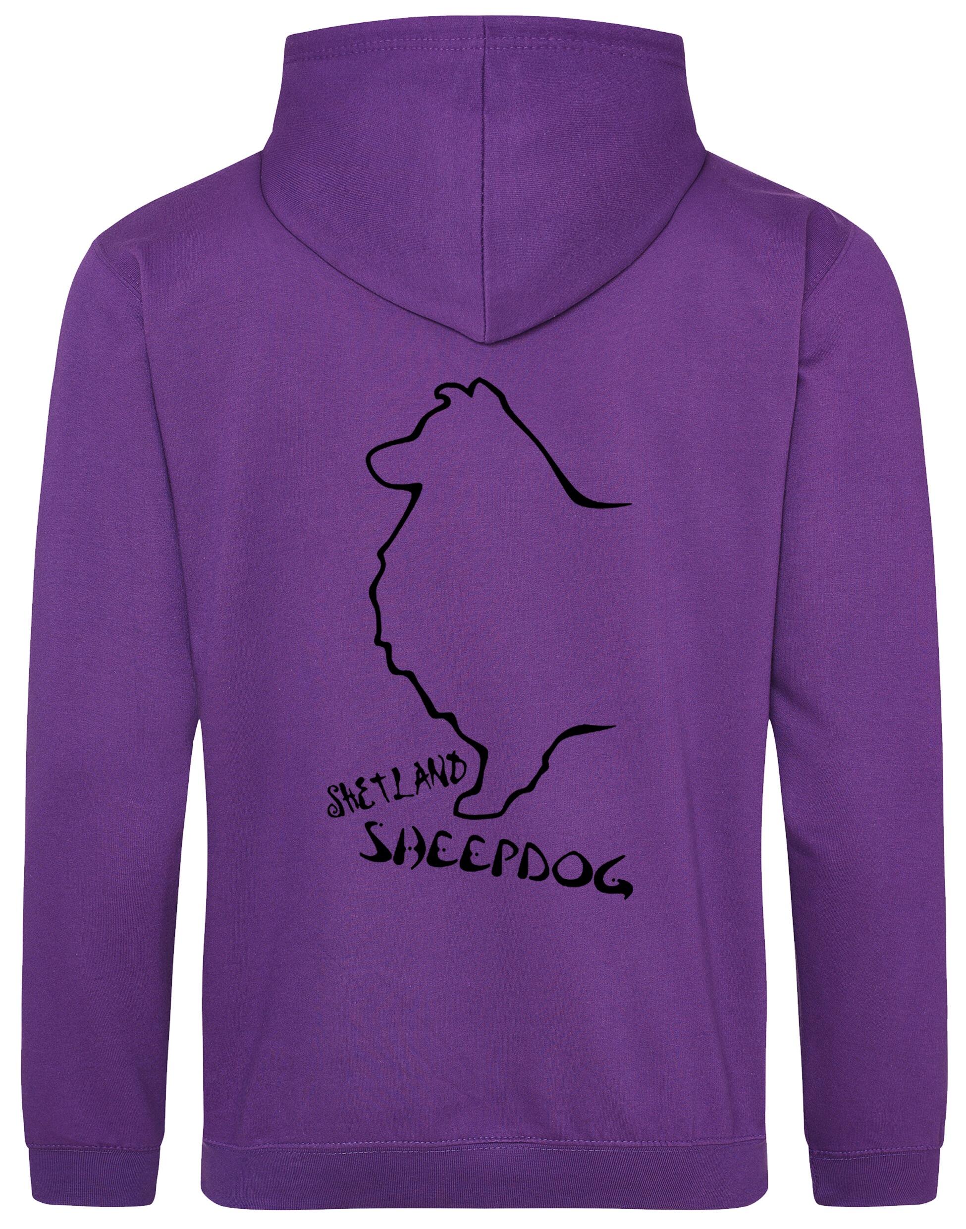 Pullover Hoodie featuring exclusive Shetland Sheepdog graphic design.